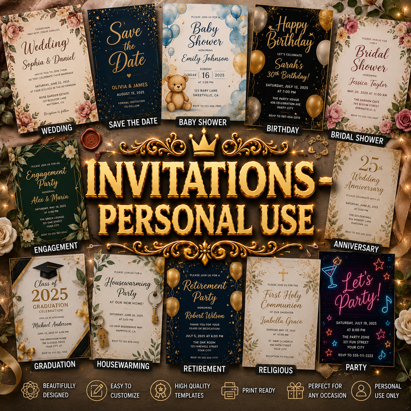 INVITATIONS-PERSONAL USE