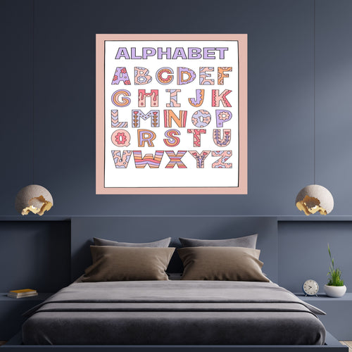 Alphabet Wall Art Printable, ABC Learning Poster, Kids Educational Decor, Nursery Wall Art, Preschool Classroom Print, Homeschool Decor, Digital Download|ke1-9