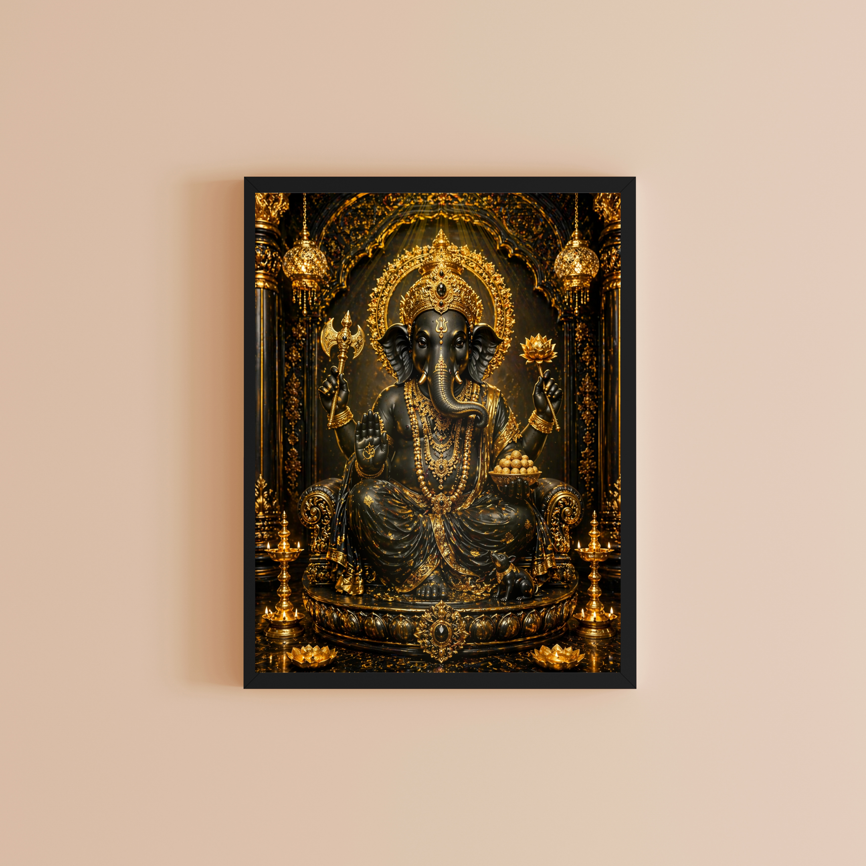 Lord Ganesha Wall Art Printable | Ganapathi Digital Download | Hindu God Decor | Spiritual Poster | Ganesh Chaturthi Gift | 11 Sizes Included|sp6