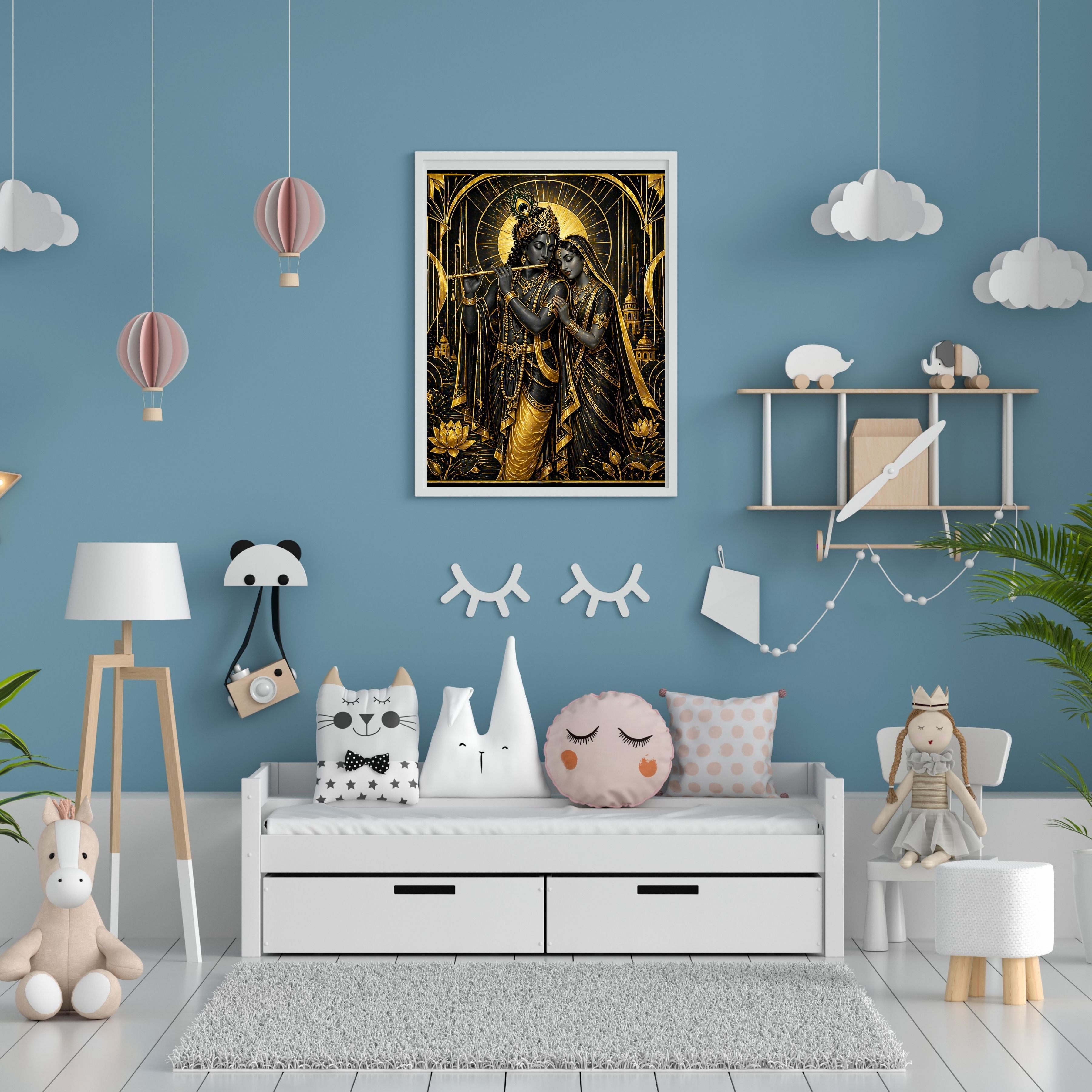 Lord Krishna Wall Art Printable, Krishna Digital Download, Hindu Wall Decor, Spiritual Home Decor, Pooja Room Art, Krishna Poster, Temple Artwork|sp60