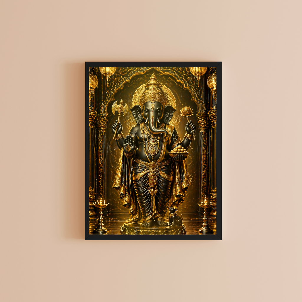 Lord Ganesha Wall Art Printable | Ganapathi Digital Download | Hindu God Decor | Spiritual Poster | Ganesh Chaturthi Gift | 11 Sizes Included|sp5