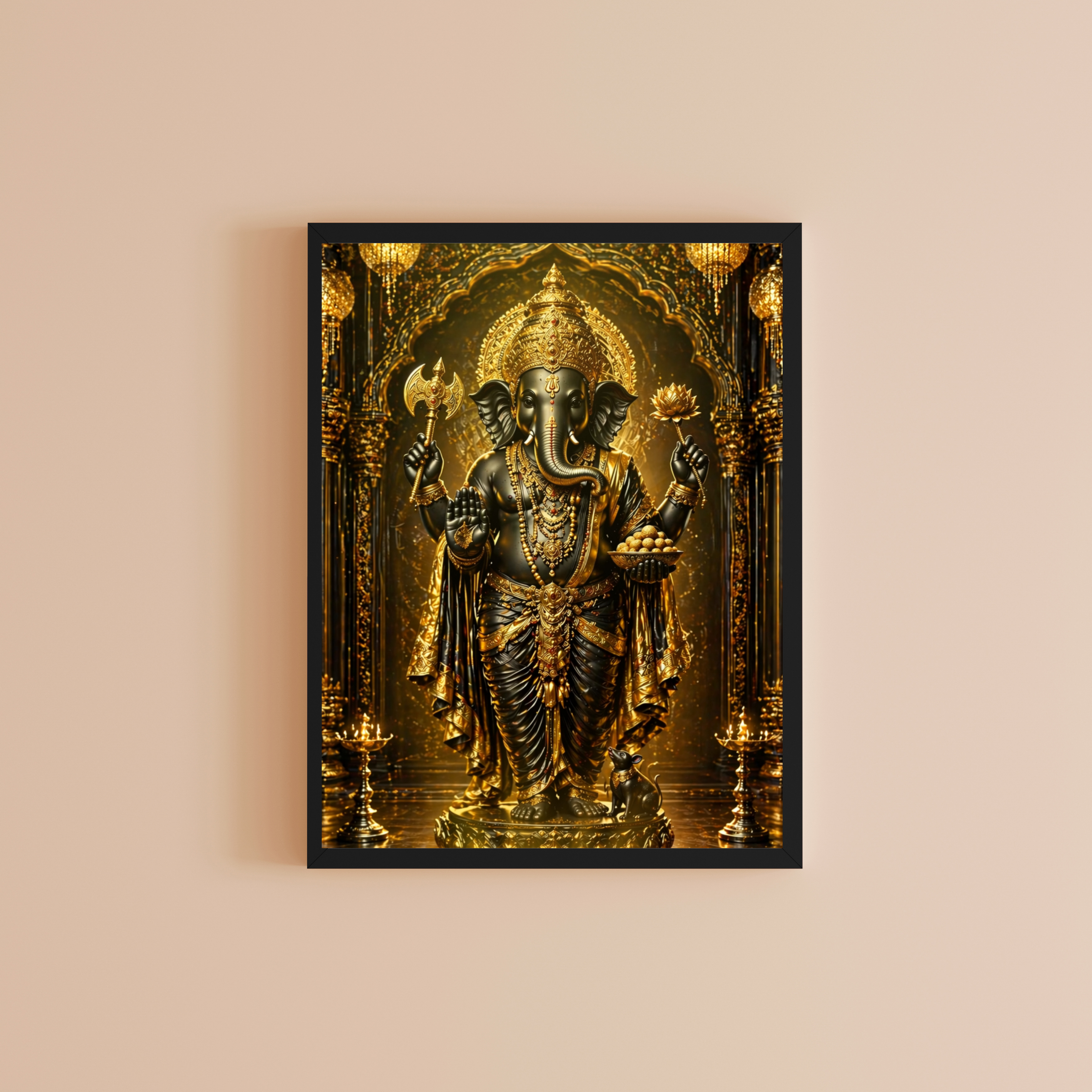 Lord Ganesha Wall Art Printable | Ganapathi Digital Download | Hindu God Decor | Spiritual Poster | Ganesh Chaturthi Gift | 11 Sizes Included|sp5