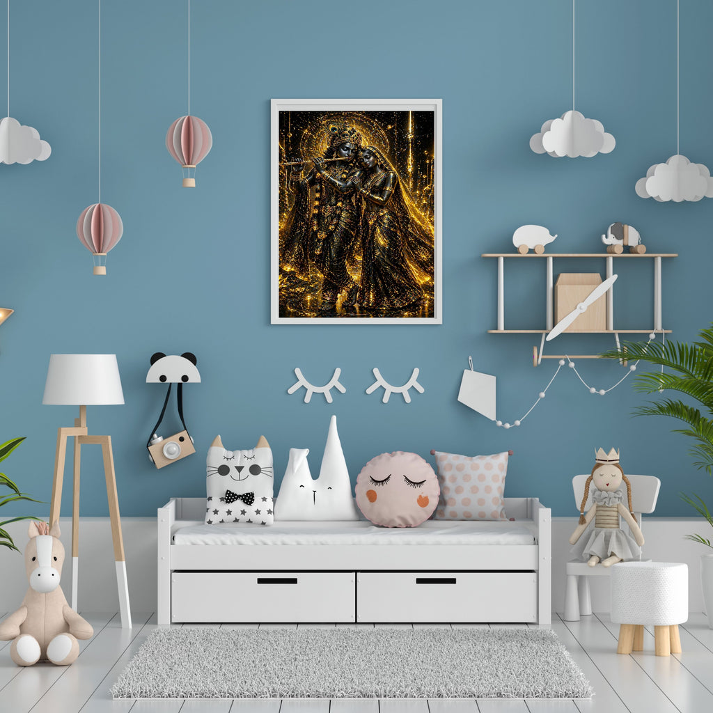 Lord Krishna Wall Art Printable, Krishna Digital Download, Hindu Wall Decor, Spiritual Home Decor, Pooja Room Art, Krishna Poster, Temple Artwork|sp56