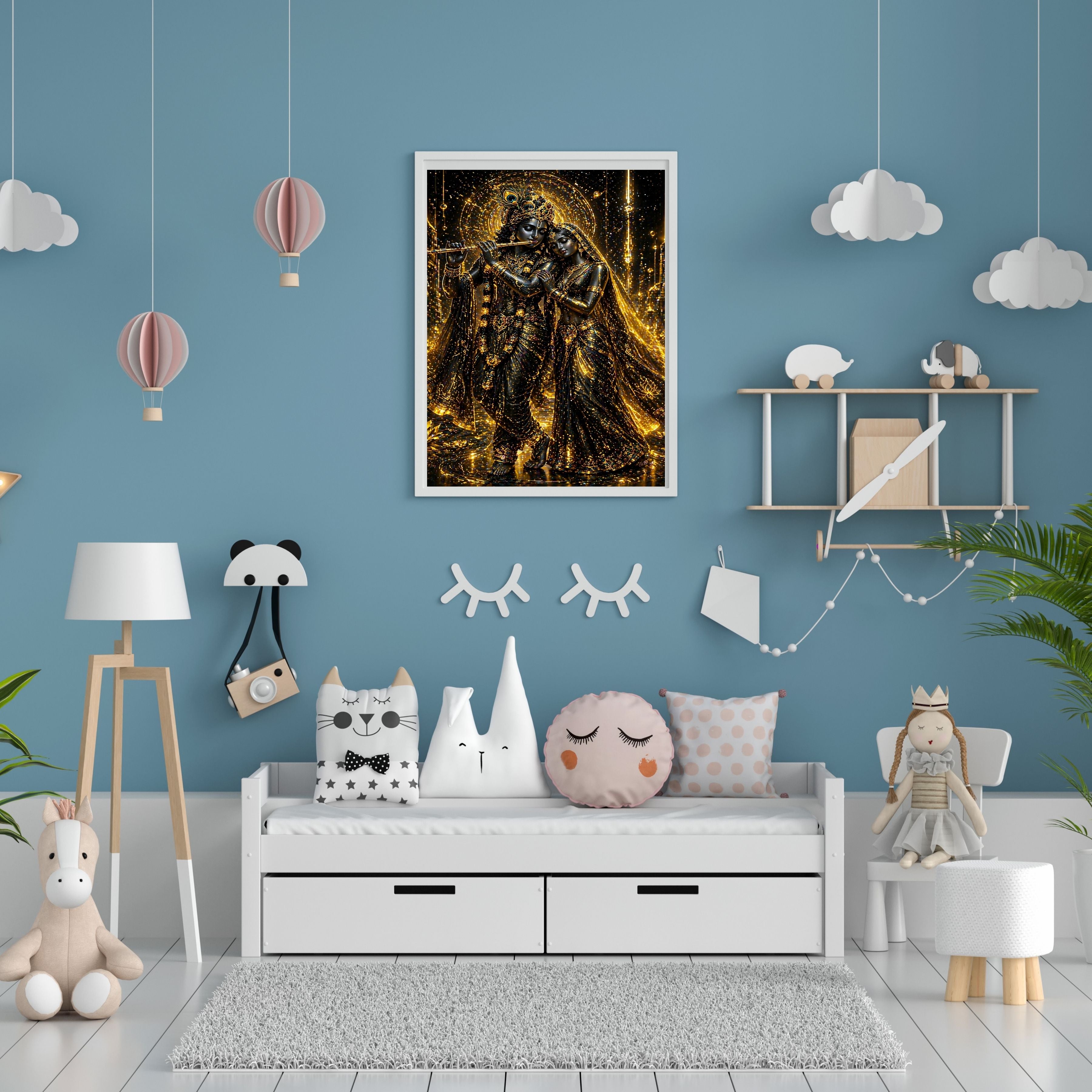 Lord Krishna Wall Art Printable, Krishna Digital Download, Hindu Wall Decor, Spiritual Home Decor, Pooja Room Art, Krishna Poster, Temple Artwork|sp56