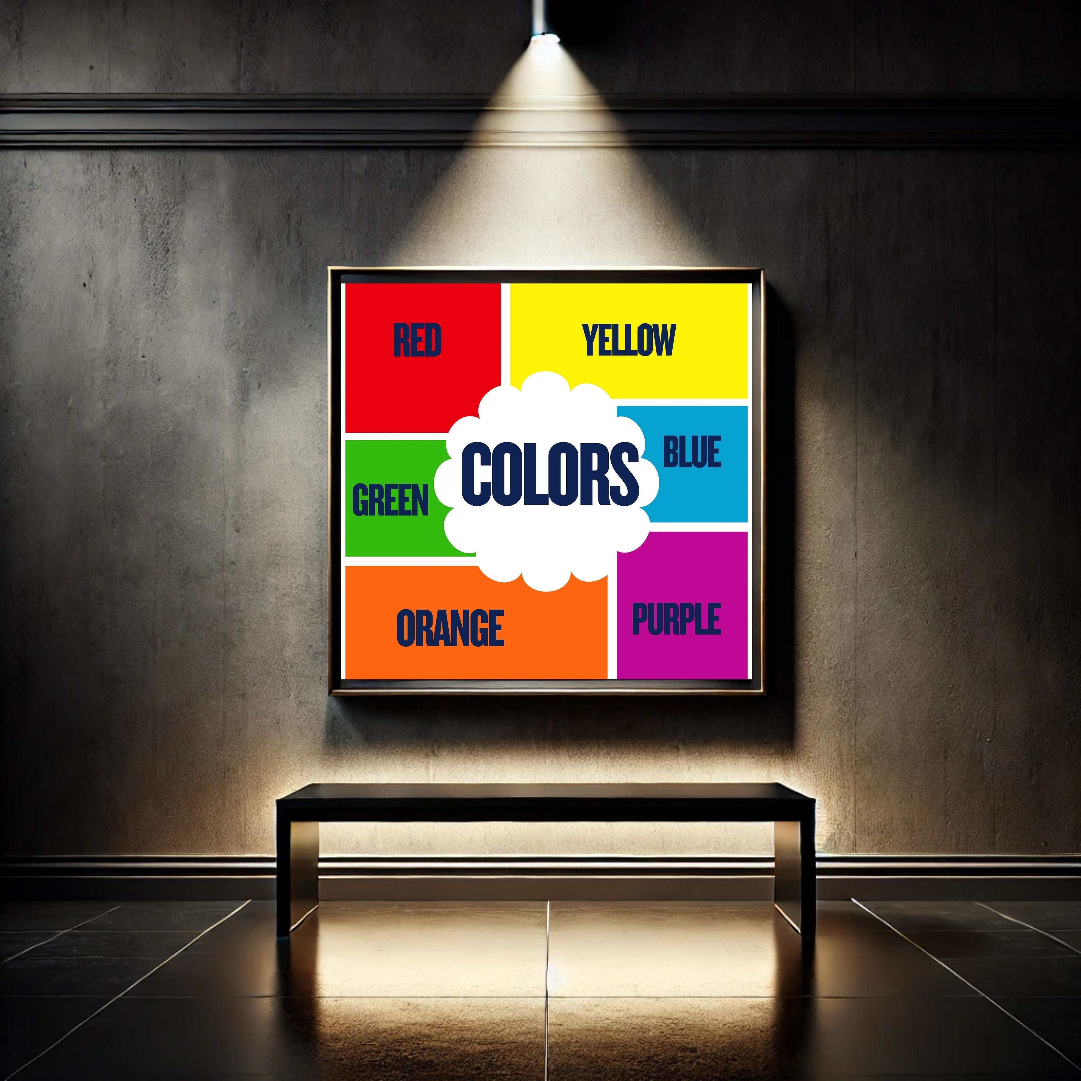 Bundle Color Wall Art 60 no. jpg files| 15 designs in 11+sizes|Color Learning Wall Art for Kids, Preschool Educational Poster, Nursery Printable Decor, Montessori Learning Prints|ke3