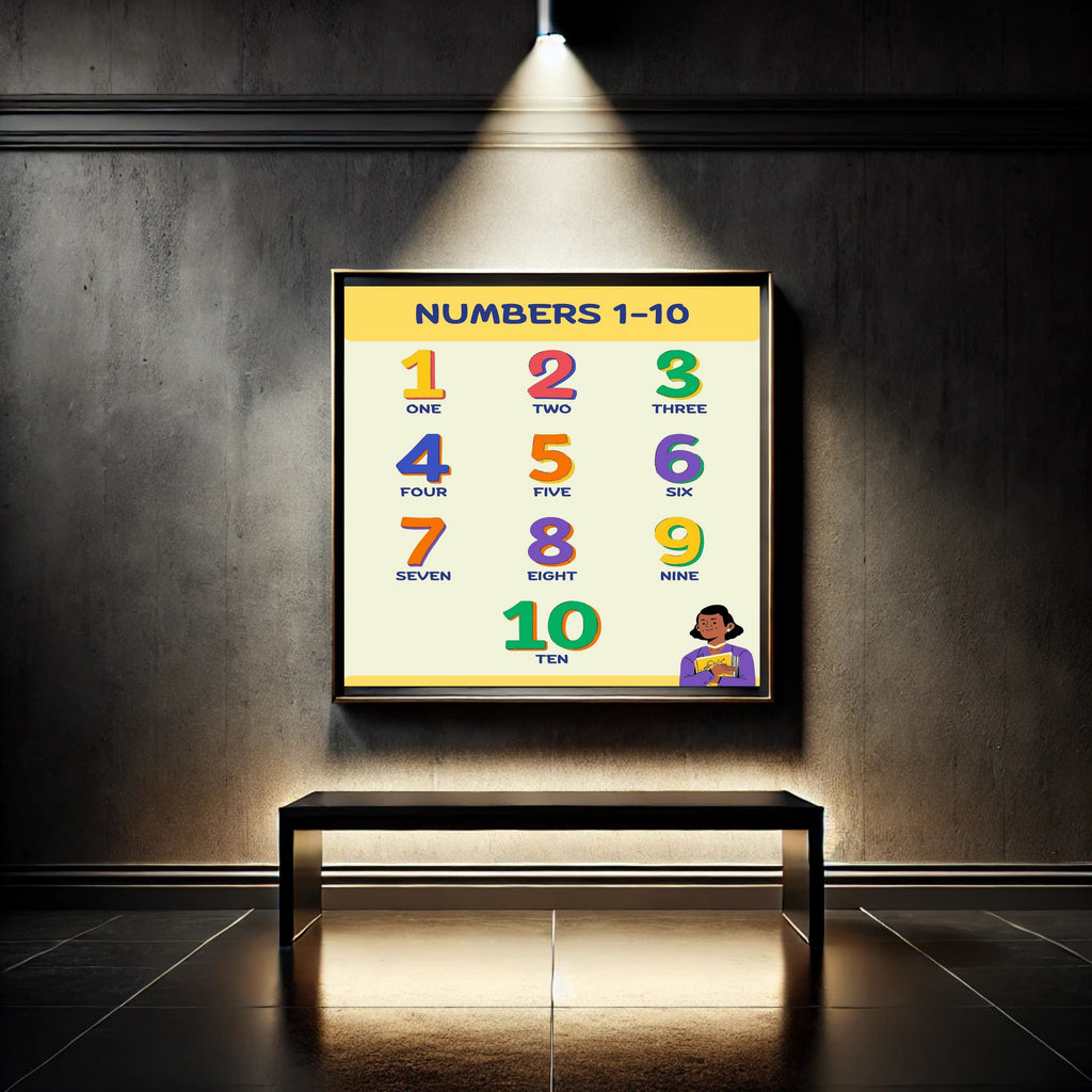 Number Wall Art for Kids 11+ sizes, Counting Poster Printable, Educational Nursery Decor, Preschool Learning Print, Math Wall Art, Digital Download|ke2-10