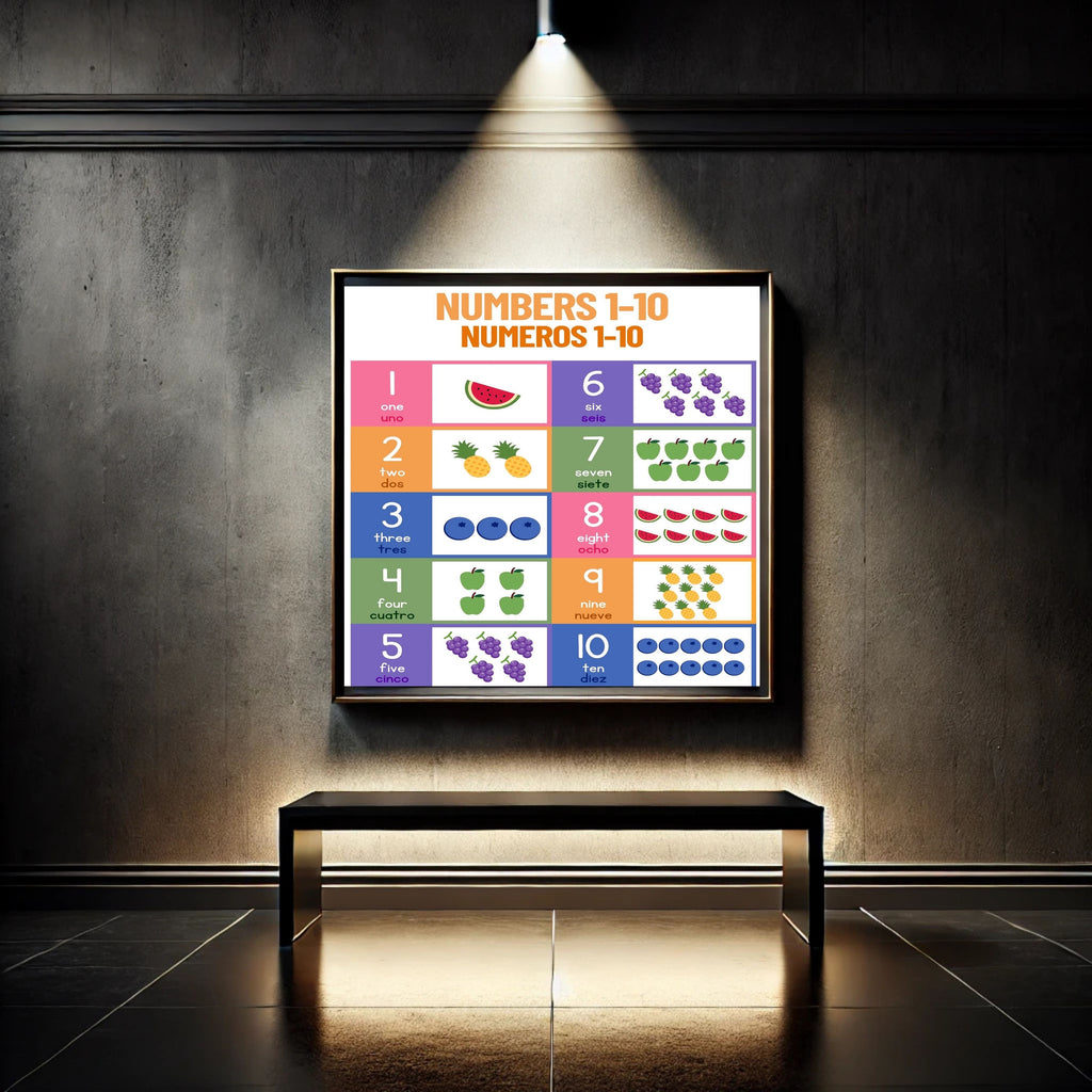 Number Wall Art for Kids 11+ sizes, Counting Poster Printable, Educational Nursery Decor, Preschool Learning Print, Math Wall Art, Digital Download|ke2-5