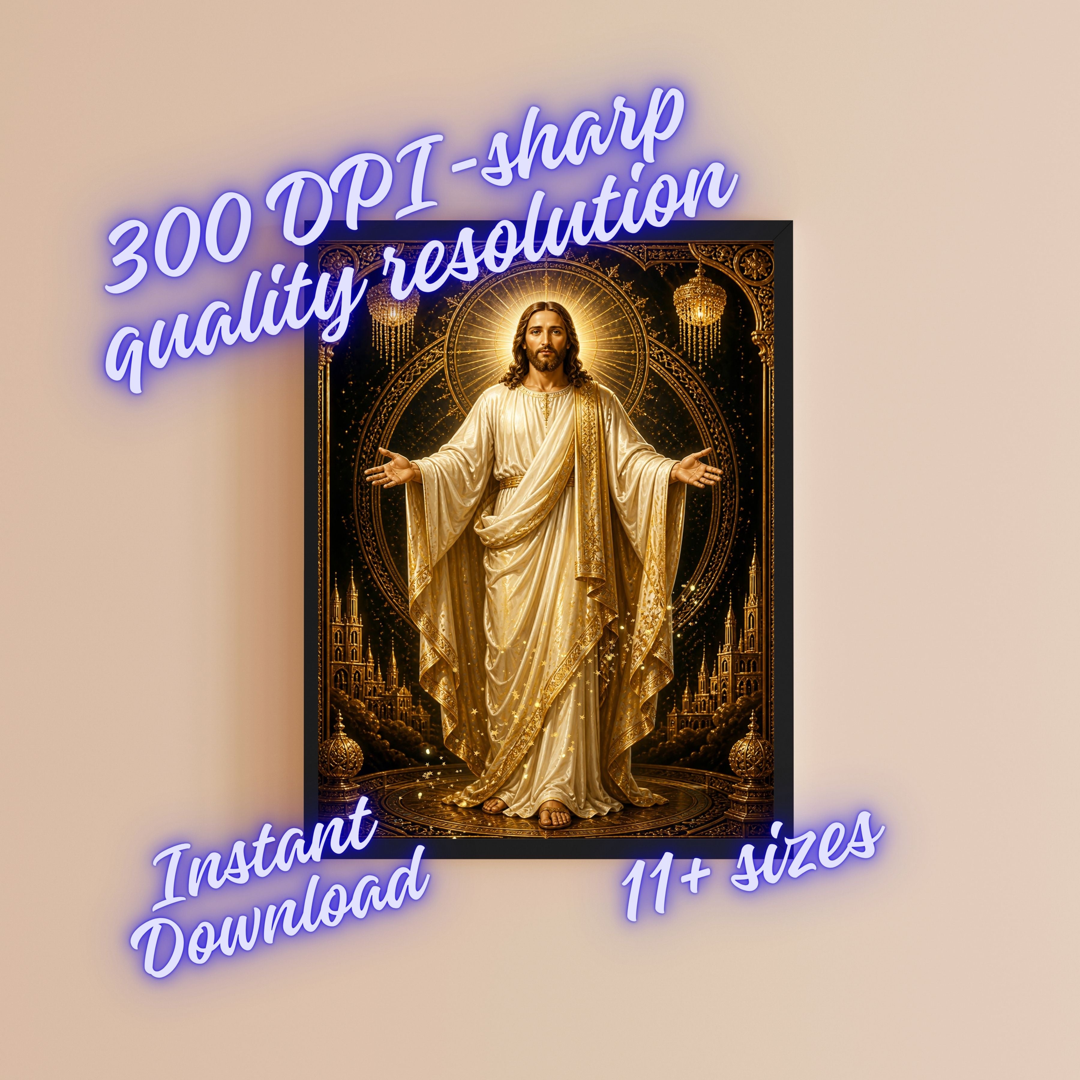 Commercial Use Jesus Wall Art Printable Set, Christian Nursery Decor Bundle, Bible Story Illustrations, Resell License Included|sp39c