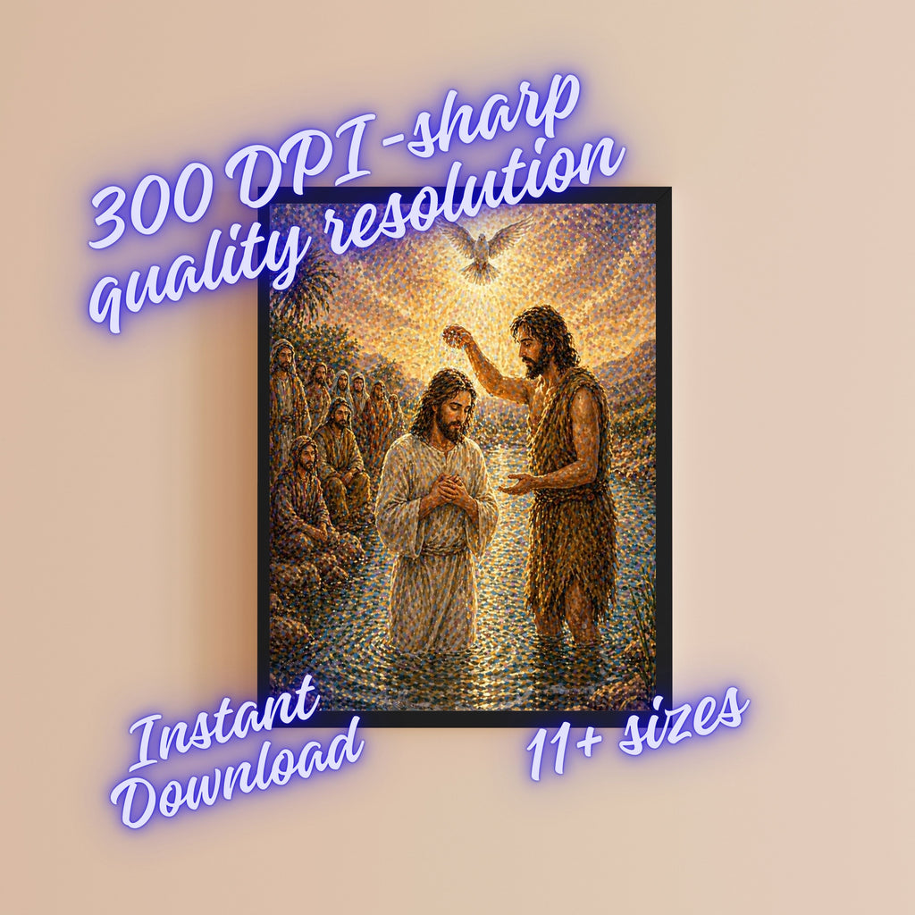 Jesus Wall Art Printable Set, Christian Nursery Decor, Bible Story Prints, Jesus with Children, Good Shepherd, Baptism, Faith Gift|sp16