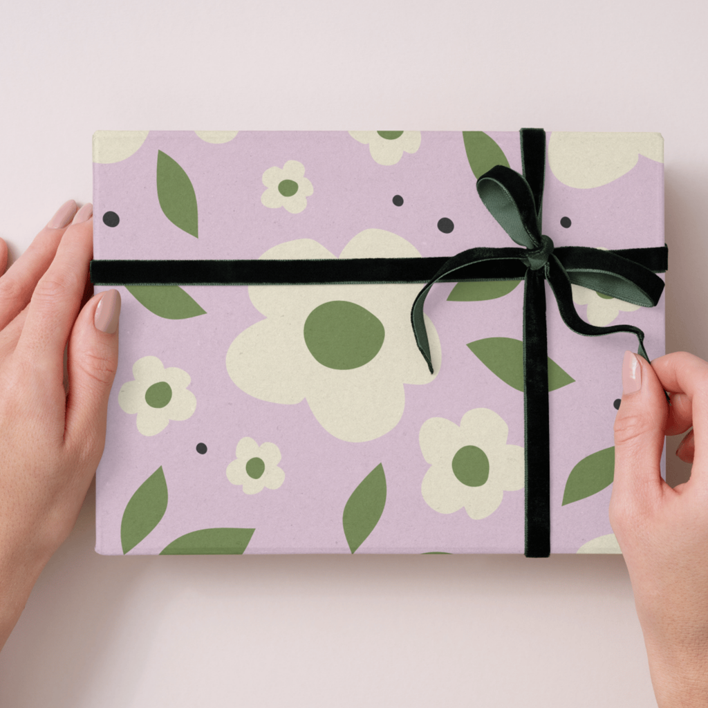 Lilac Retro Daisy Seamless Pattern Bundle 10 Colourways - Floral Digital Paper Cream White Multi-Scale Daisy Blooms Forest Green Centres Retro Home Decor Kids Room Personal Use