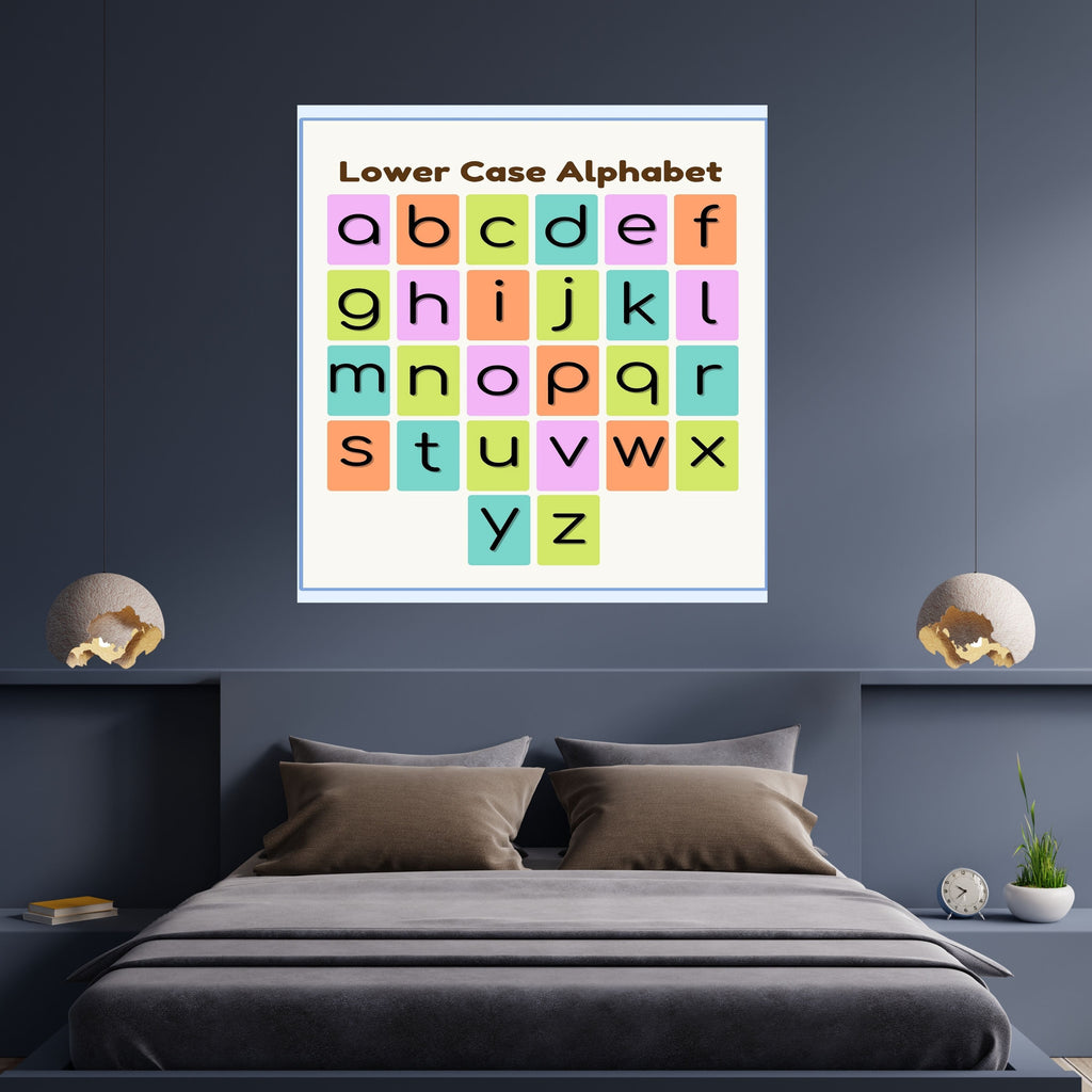 Alphabet Wall Art Printable, ABC Learning Poster, Kids Educational Decor, Nursery Wall Art, Preschool Classroom Print, Homeschool Decor, Digital Download|ke1-12