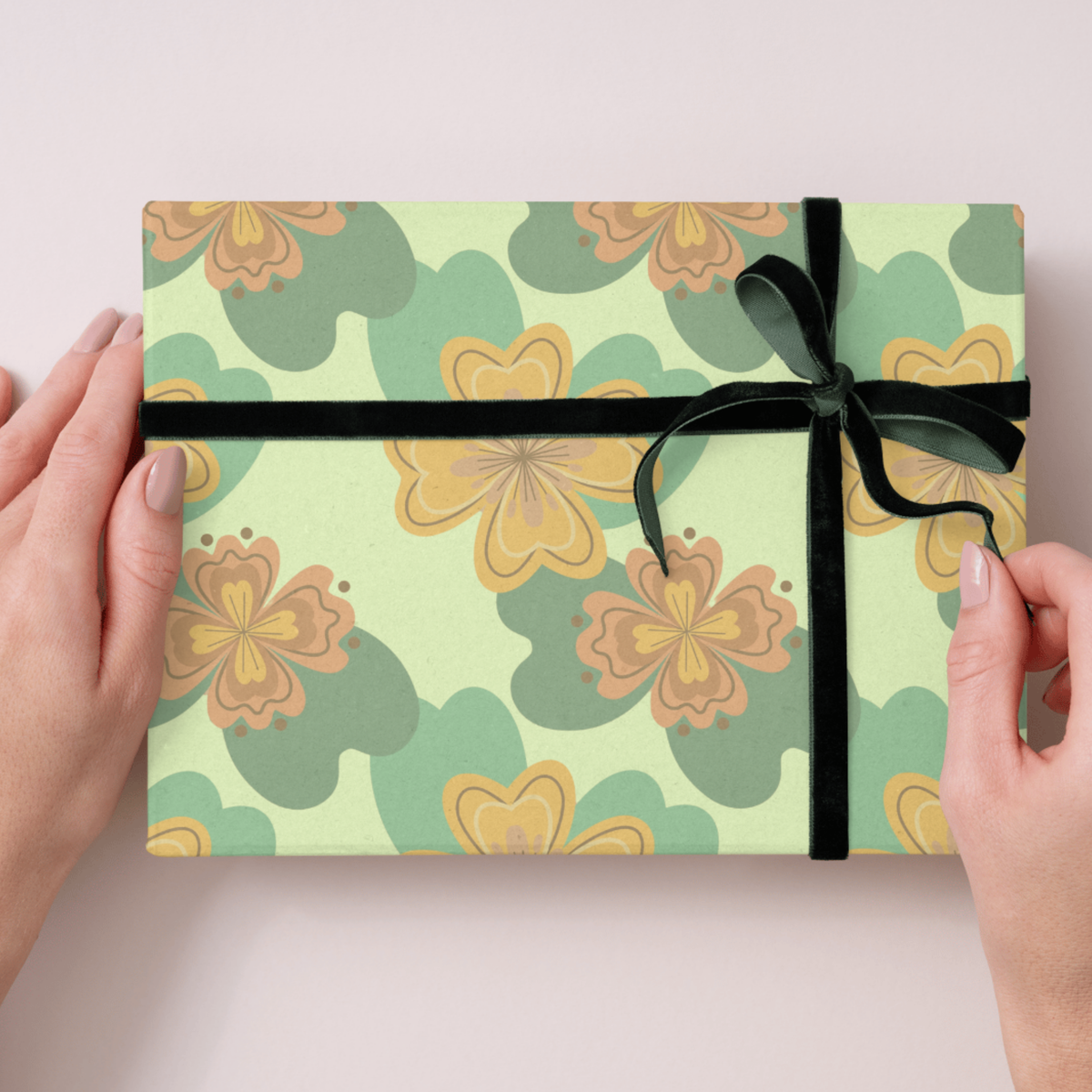 Retro Groovy Hibiscus Seamless Pattern Bundle 10 Colourways Commercial Use - 70s Floral Digital Paper POD Etsy Retro Home Products Groovy Merchandise 70s Fabric Printing