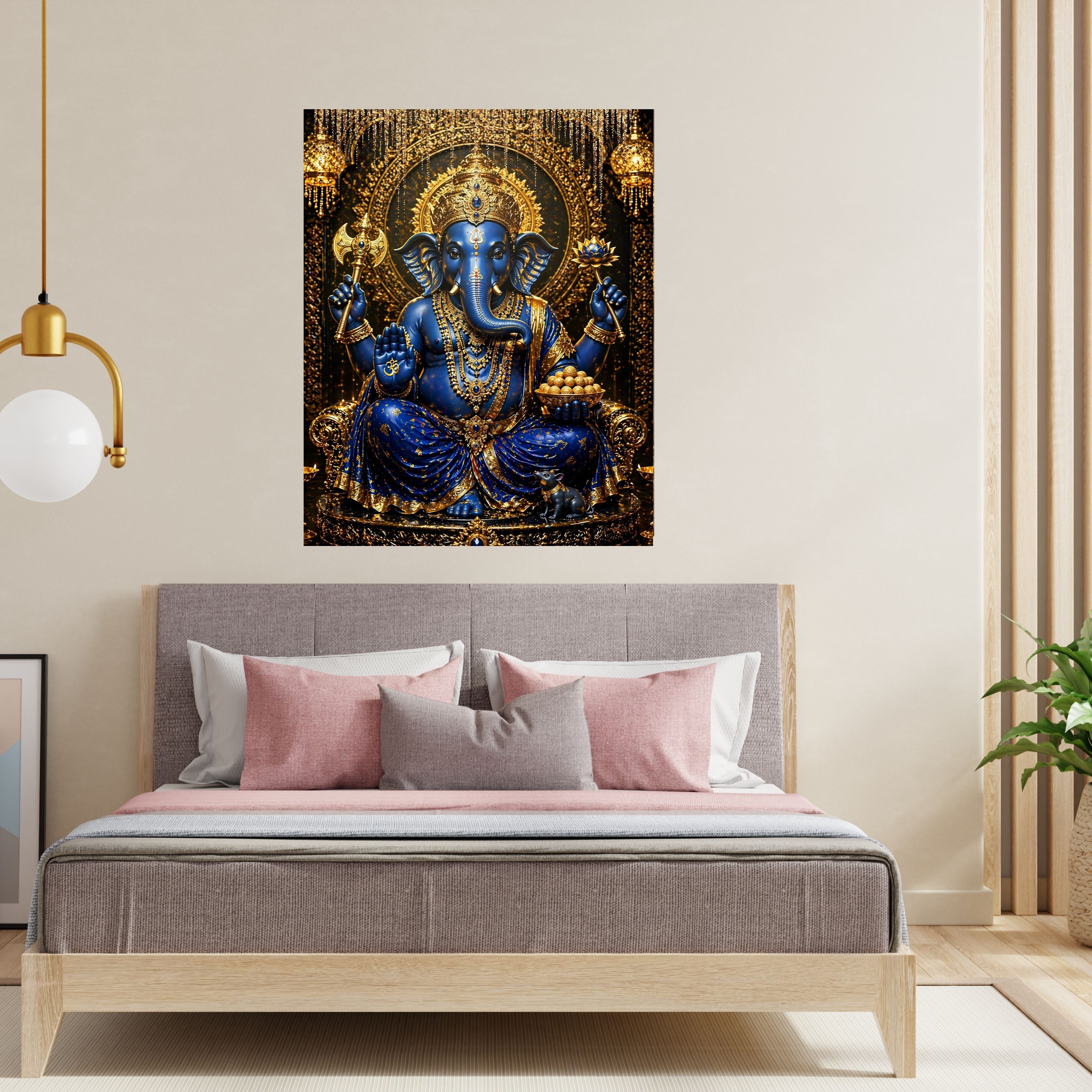 Lord Ganesha Wall Art Printable | Ganapathi Digital Download | Hindu God Decor | Spiritual Poster | Ganesh Chaturthi Gift | 11 Sizes Included|sp7