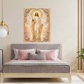 Jesus Walking Toward You Commercial Use Printable | Full Body Approaching Portrait Baroque Gold Floral Frame Peach Sky Reflective Floor Resell License | POD Etsy Follow Me Bundle