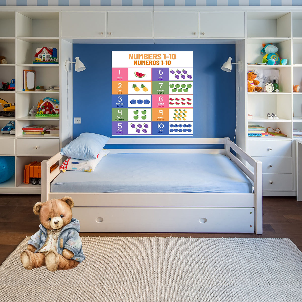 Number Wall Art for Kids 11+ sizes, Counting Poster Printable, Educational Nursery Decor, Preschool Learning Print, Math Wall Art, Digital Download|ke2-5