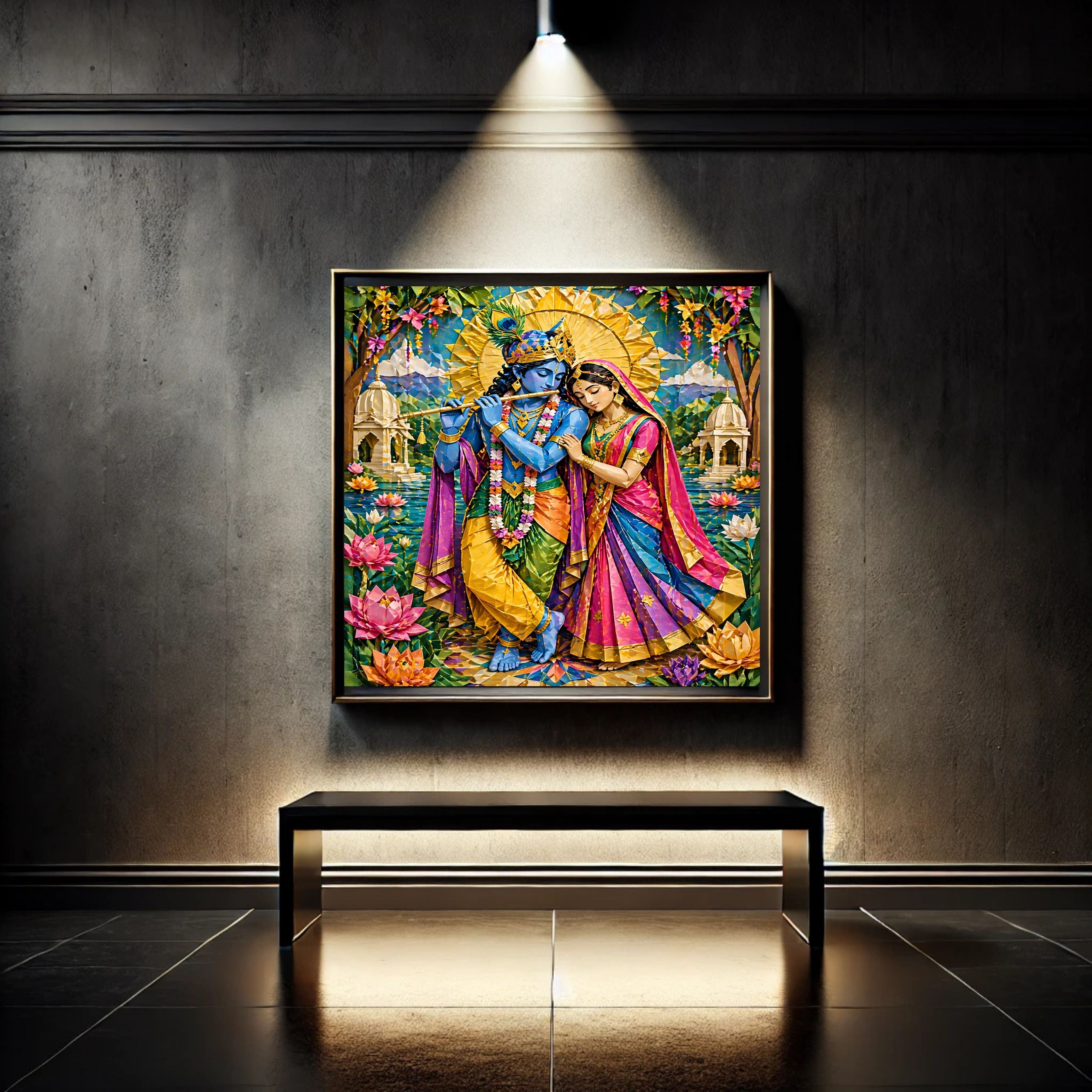 Lord Krishna Wall Art Printable, Krishna Digital Download, Hindu Wall Decor, Spiritual Home Decor, Pooja Room Art, Krishna Poster, Temple Artwork|sp64