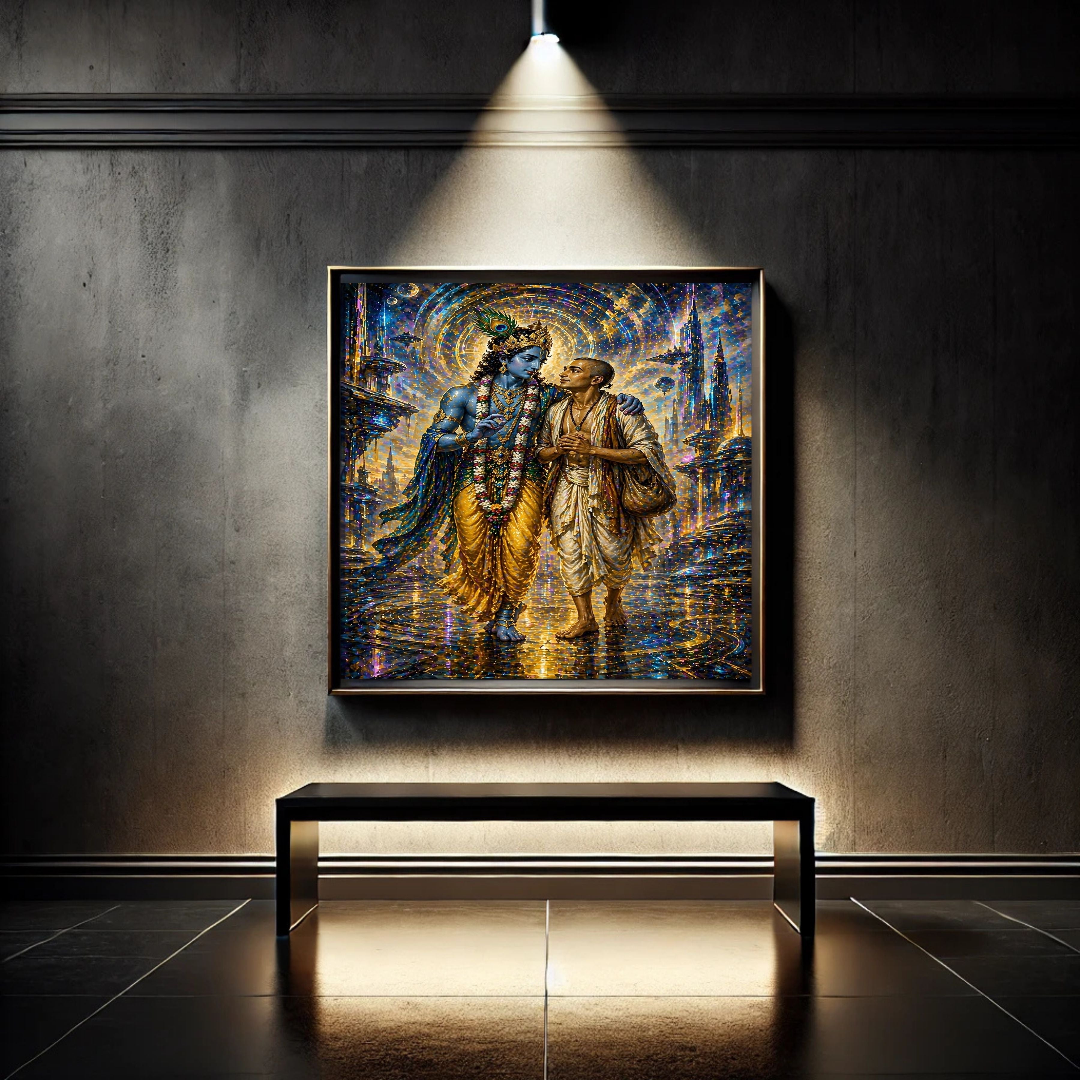 Lord Krishna Wall Art Printable, Krishna Digital Download, Hindu Wall Decor, Spiritual Home Decor, Pooja Room Art, Krishna Poster, Temple Artwork|sp70