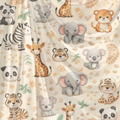 Kids Seamless Animal Pattern Bundle, Cute Cartoon Animals Digital Paper, Nursery Backgrounds, Baby Pattern, Printable Scrapbook Paper Pack|128