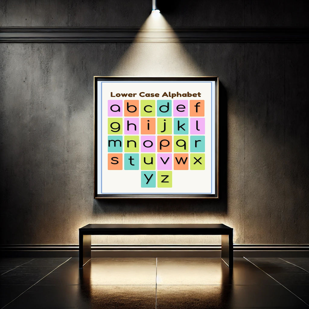 Alphabet Wall Art Printable, ABC Learning Poster, Kids Educational Decor, Nursery Wall Art, Preschool Classroom Print, Homeschool Decor, Digital Download|ke1-12