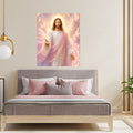 Jesus Reaching Out Commercial Use Printable | Celestial Heavenly Cloud Portrait Pink Lavender Sky Gold Star Robe Direct Gaze Resell License | POD Etsy Prayer Room Faith Bundle