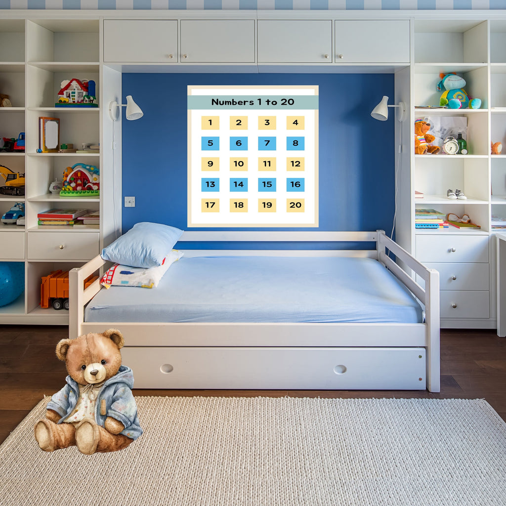 Number Wall Art for Kids 11+ sizes, Counting Poster Printable, Educational Nursery Decor, Preschool Learning Print, Math Wall Art, Digital Download|ke2-4
