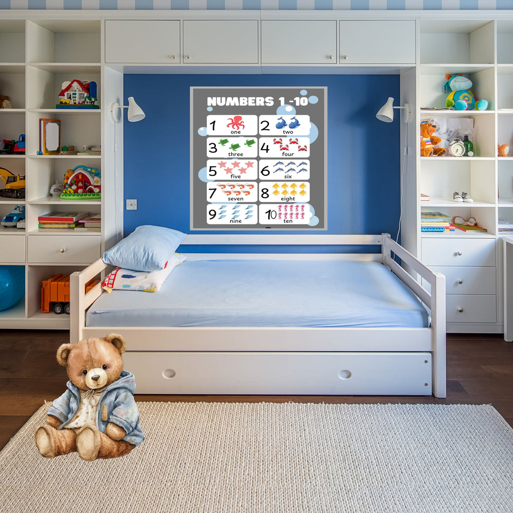 Number Wall Art for Kids 11+ sizes, Counting Poster Printable, Educational Nursery Decor, Preschool Learning Print, Math Wall Art, Digital Download|ke2-6