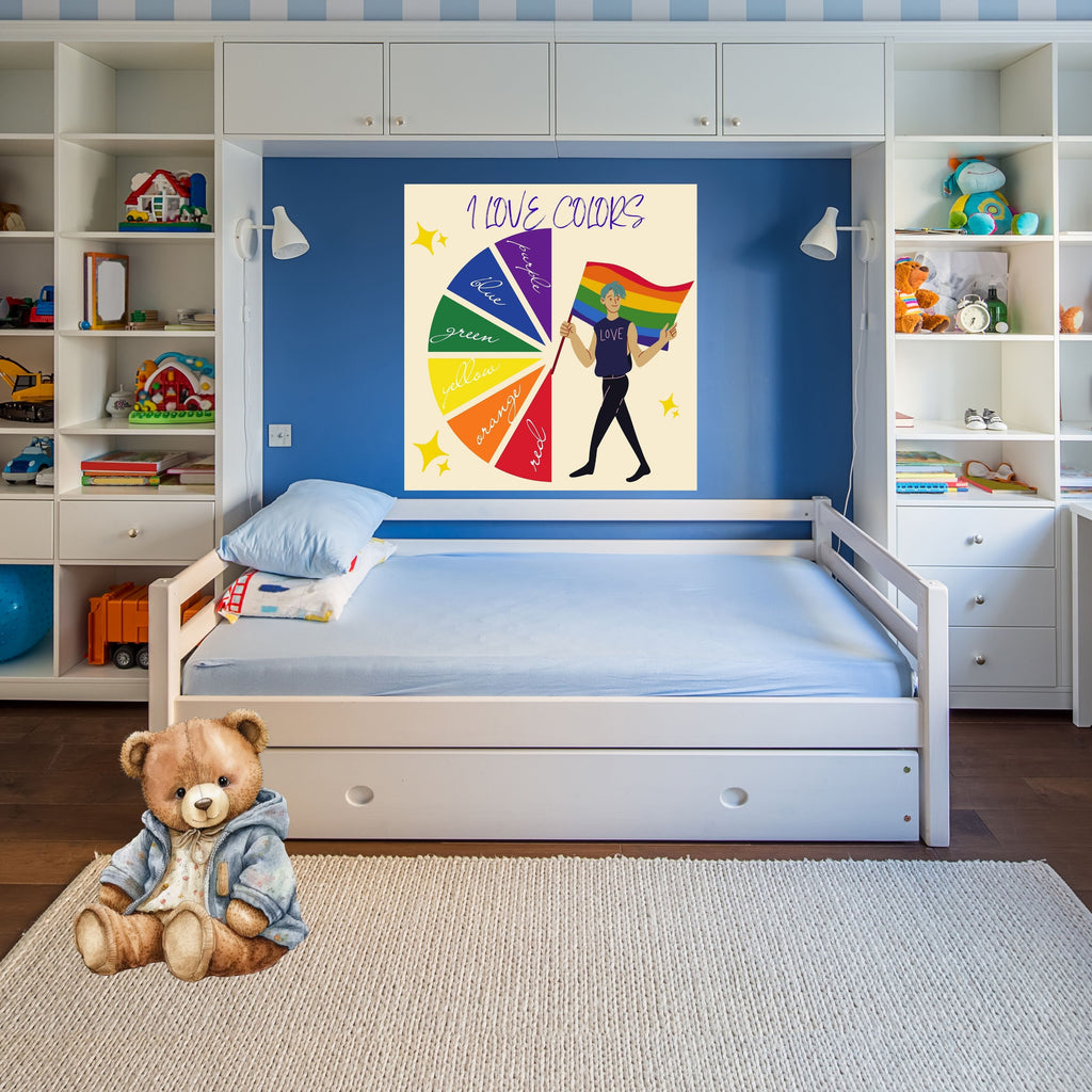 Kids Color Concepts Poster, Printable Preschool Wall Art