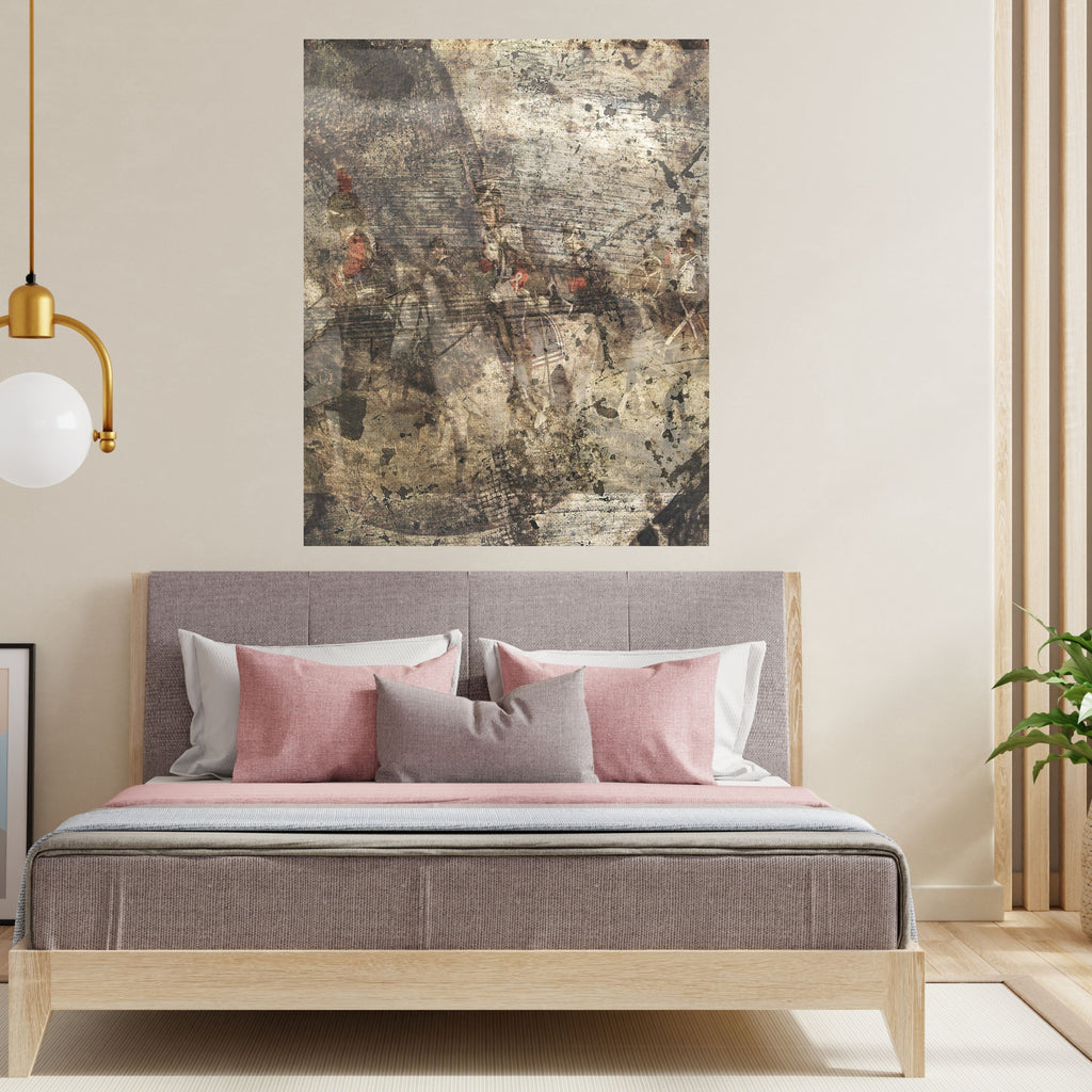 Distressed Antique Mural Wall Art Printable, Weathered Historical Texture