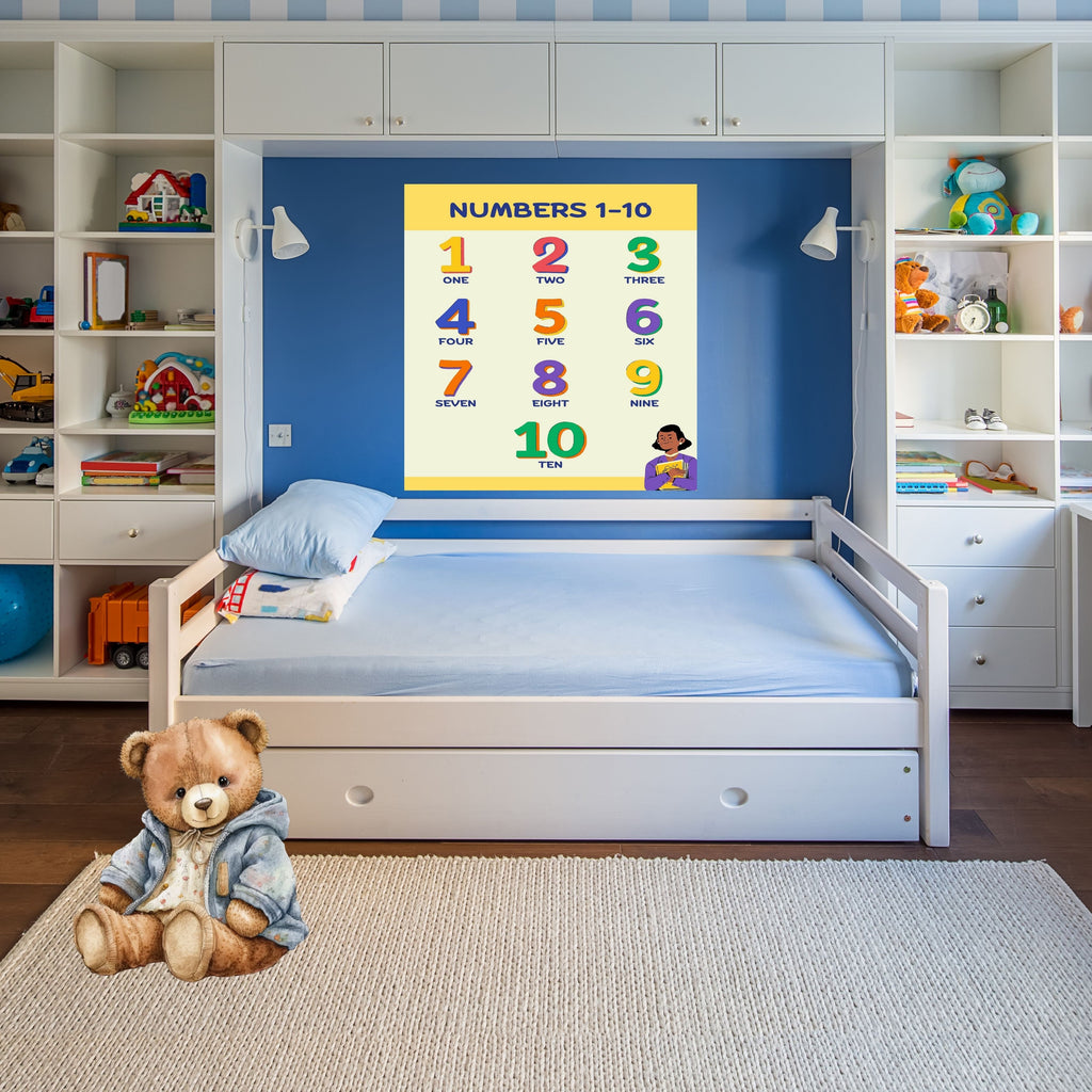 Number Wall Art for Kids 11+ sizes, Counting Poster Printable, Educational Nursery Decor, Preschool Learning Print, Math Wall Art, Digital Download|ke2-10