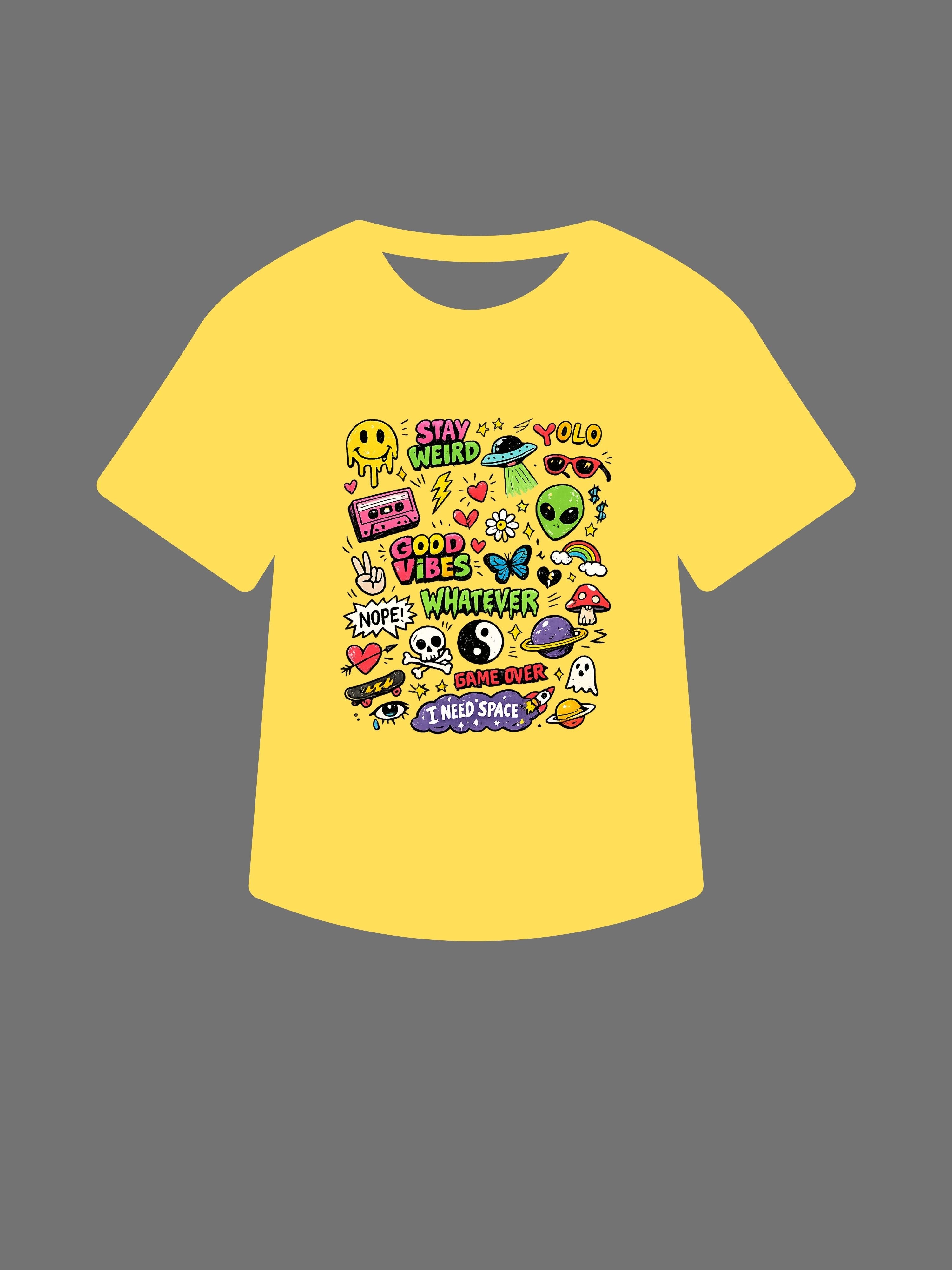 Premium Modern T-Shirt PNG, Trendy Graphic Tee Design, Aesthetic Streetwear Graphic, Transparent PNG, Print On Demand Design, Digital Download|gr26