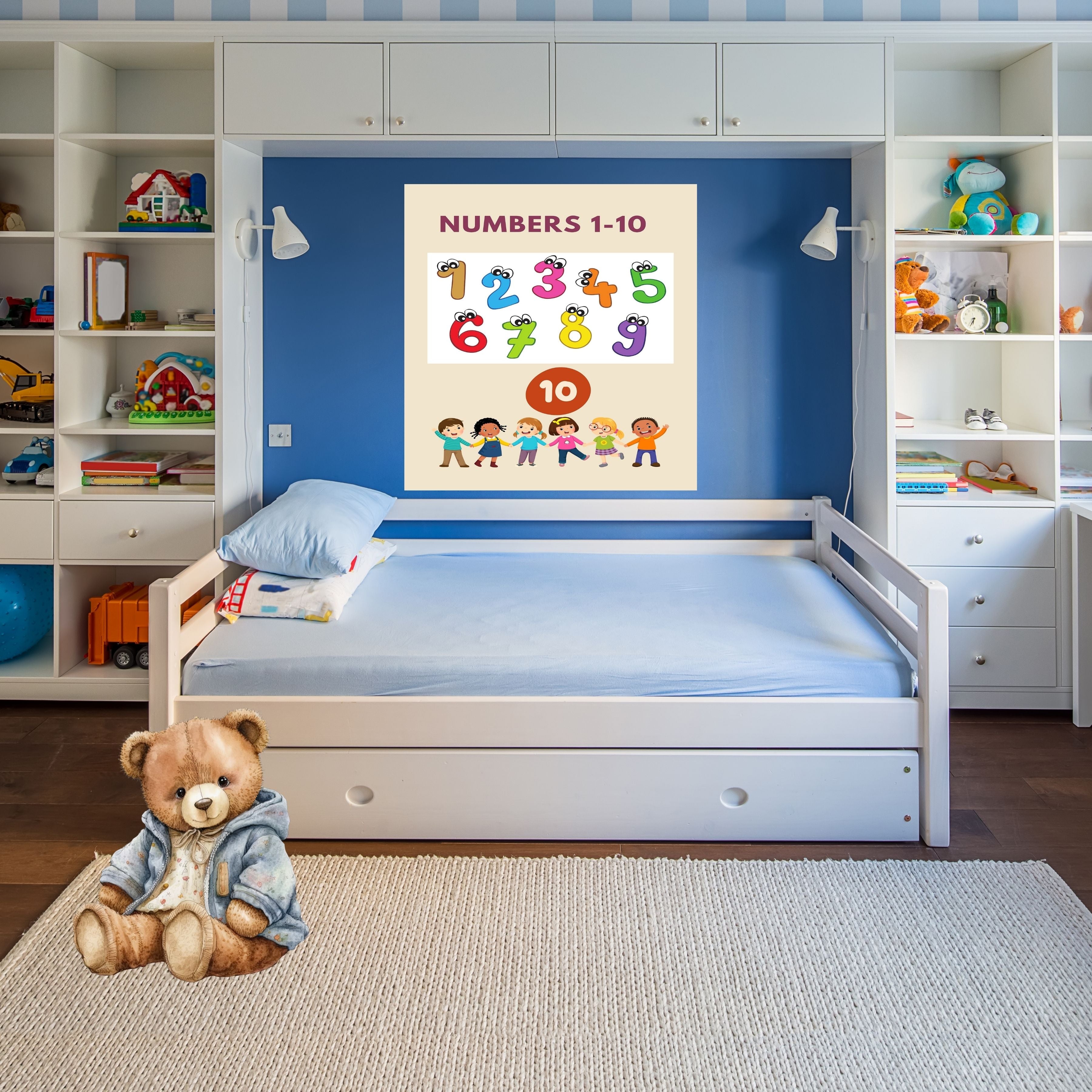 Number Wall Art for Kids 11+ sizes, Counting Poster Printable, Educational Nursery Decor, Preschool Learning Print, Math Wall Art, Digital Download|ke2-12