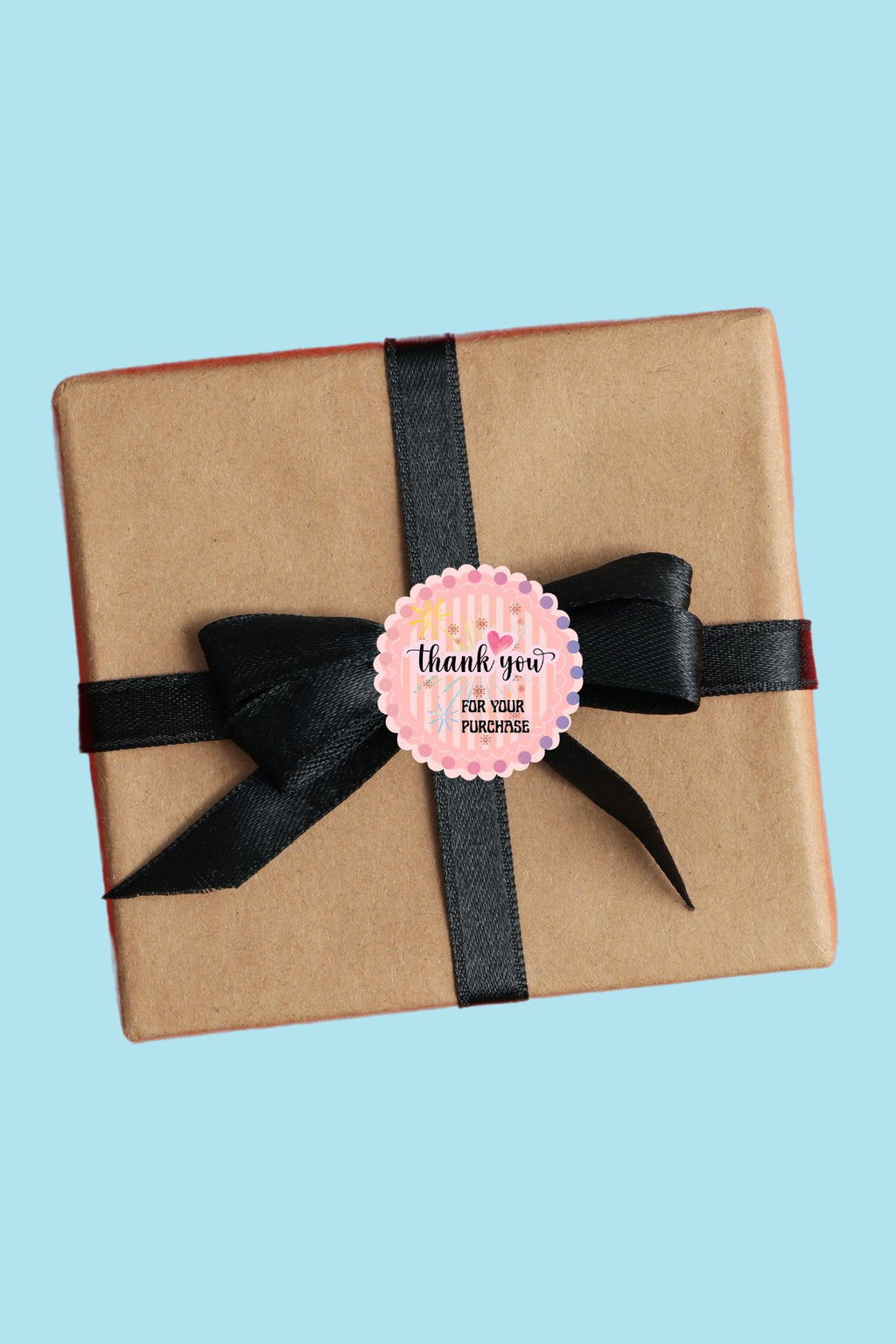 Commercial use Printable Round Sticker Bundle | Thank You Stickers for Small Business | PNG + PDF Files | 1”, 1.5”, 2”, 2.5”, 3” Labels |Thank You Sticker Bundle|st4c