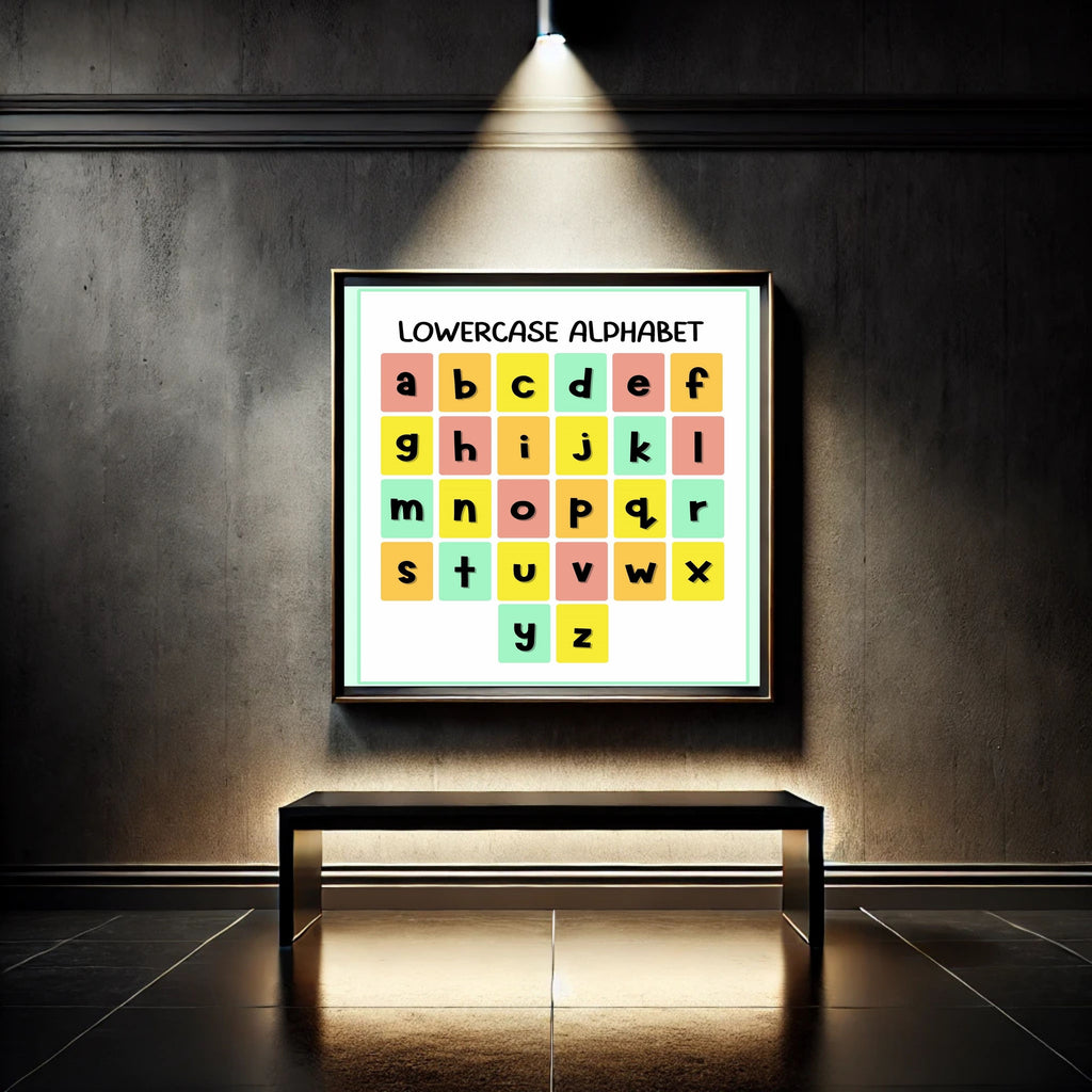 Alphabet Wall Art Printable, ABC Learning Poster, Kids Educational Decor, Nursery Wall Art, Preschool Classroom Print, Homeschool Decor, Digital Download|ke1-10