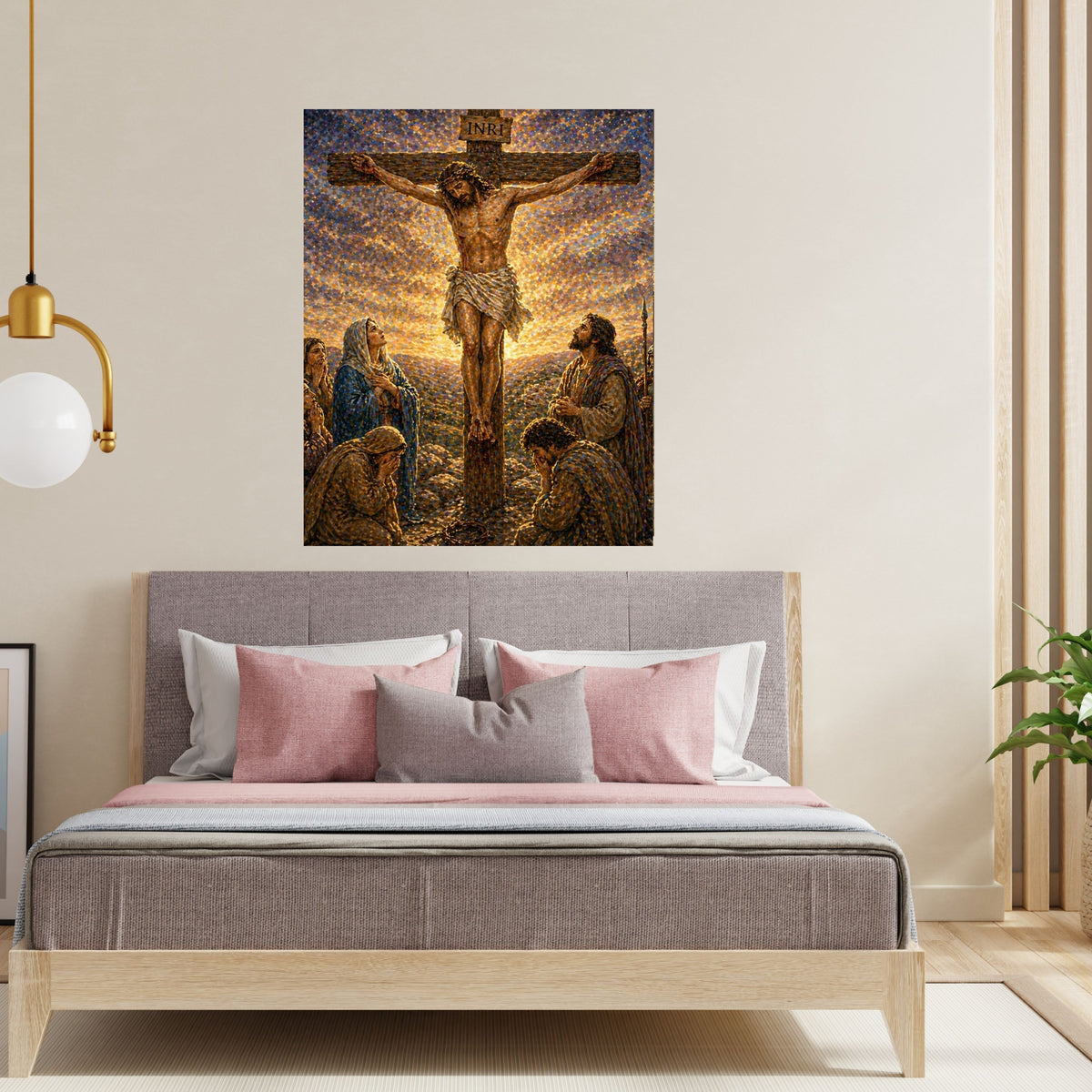 Crucifixion of Jesus Printable Commercial Use | INRI Cross Calvary Wall Art Resell License | POD Easter Good Friday Etsy Seller Sacred Bundle