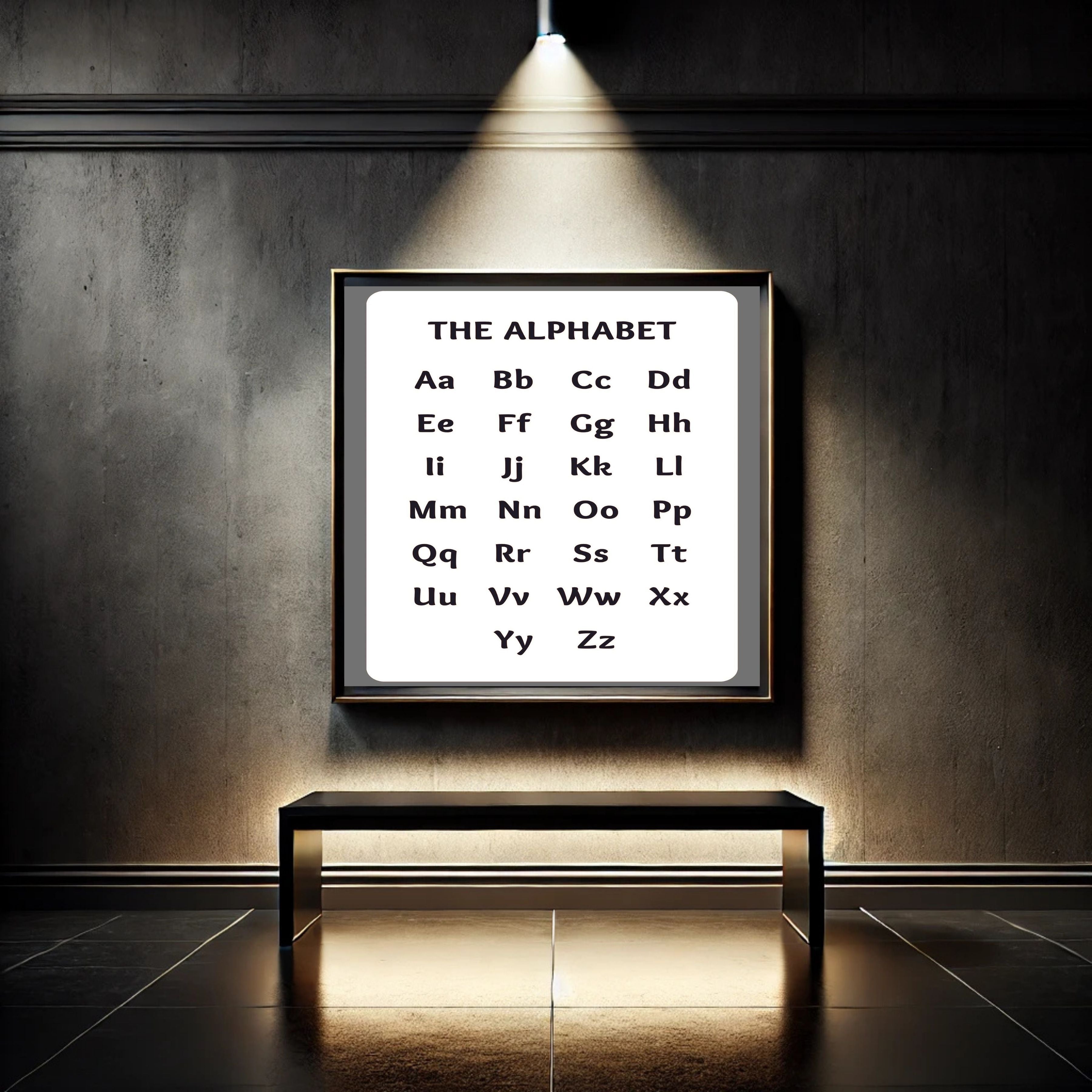 Alphabet Wall Art Printable, ABC Learning Poster, Kids Educational Decor, Nursery Wall Art, Preschool Classroom Print, Homeschool Decor, Digital Download|ke1-13