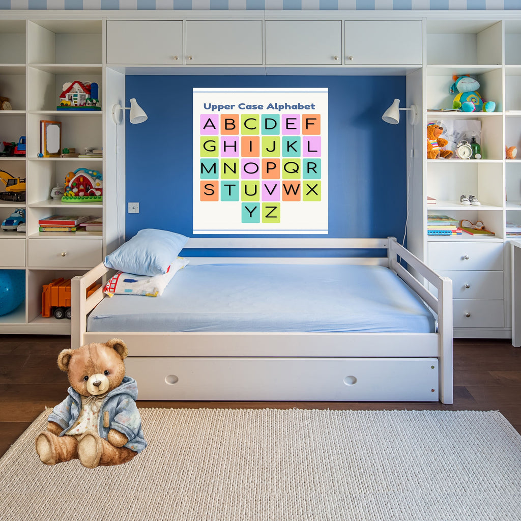 Alphabet Wall Art Printable, ABC Learning Poster, Kids Educational Decor, Nursery Wall Art, Preschool Classroom Print, Homeschool Decor, Digital Download|ke1-6