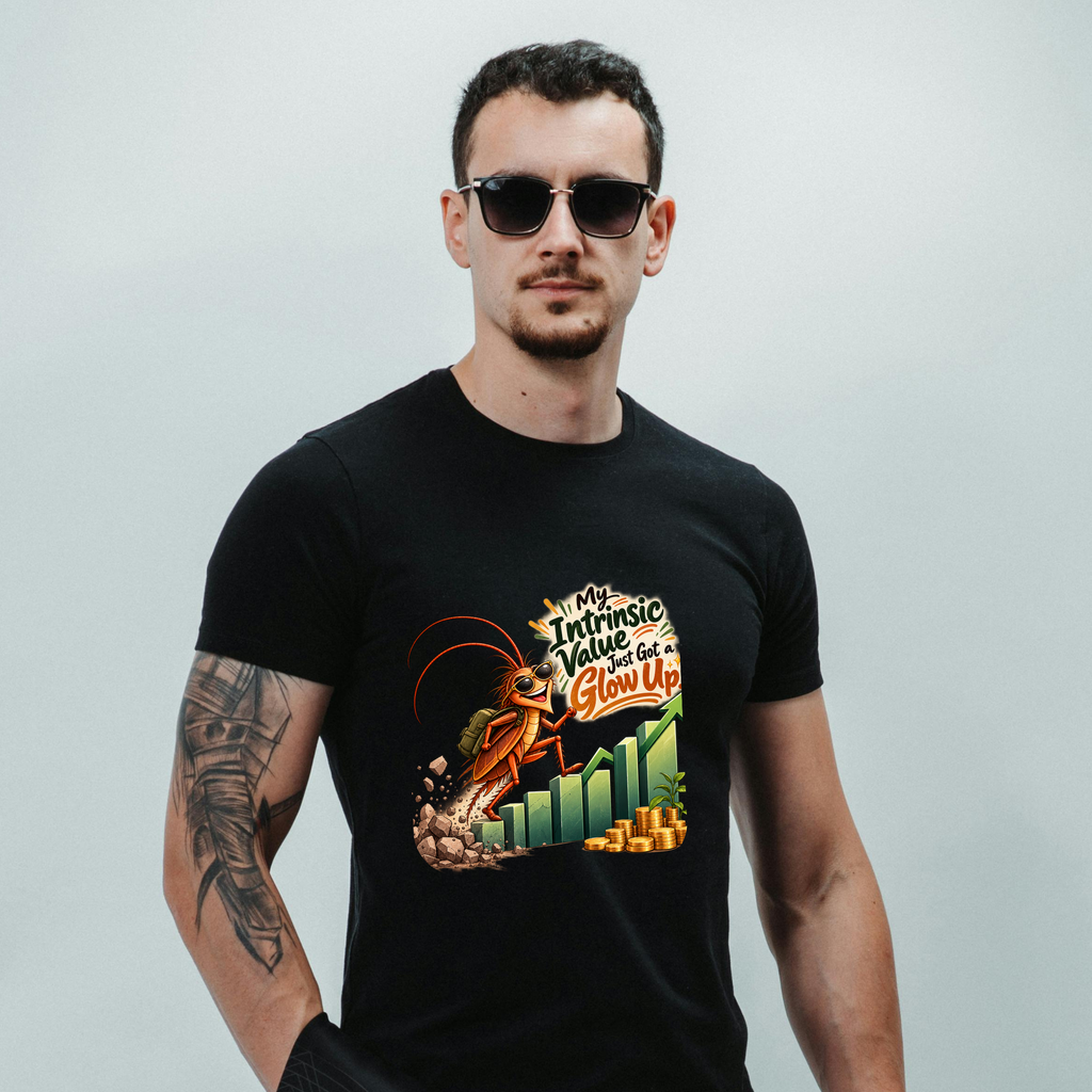My Intrinsic Value Just Got a Glow Up Cockroach PNG | Growth Chart Roach Shirt Art, 6 Sizes, Personal Use