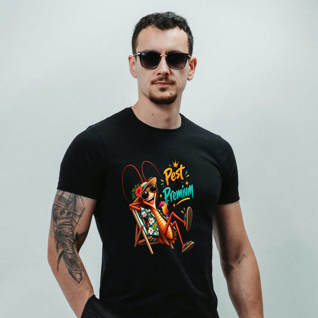 Pest to Premium Cockroach PNG | Floral Beach Chair Roach Shirt Art, 6 Sizes, Personal Use