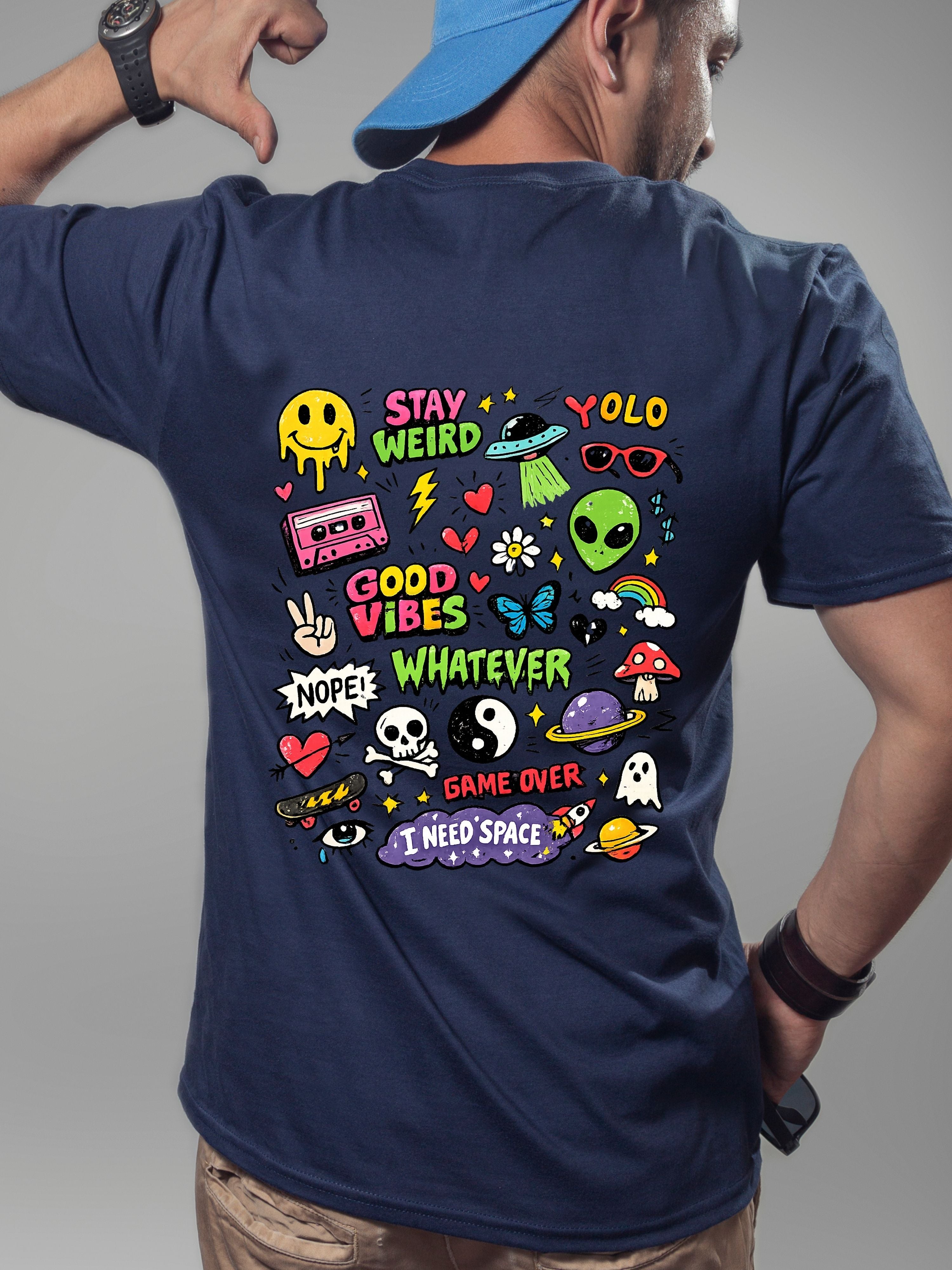 Premium Modern T-Shirt PNG, Trendy Graphic Tee Design, Aesthetic Streetwear Graphic, Transparent PNG, Print On Demand Design, Digital Download|gr26-5