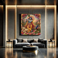 Lord Krishna Wall Art Printable, Krishna Digital Download, Hindu Wall Decor, Spiritual Home Decor, Pooja Room Art, Krishna Poster, Temple Artwork|sp77