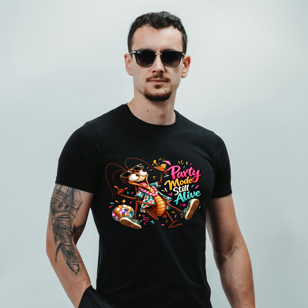 Party Mode Still Alive Cockroach PNG | Dancing Party Roach Shirt Art, 6 Sizes, Personal Use