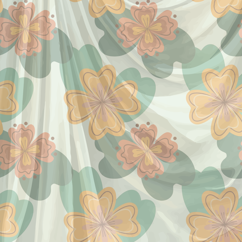 Retro Groovy Hibiscus Seamless Pattern Bundle 10 Colourways Commercial Use - 70s Floral Digital Paper POD Etsy Retro Home Products Groovy Merchandise 70s Fabric Printing