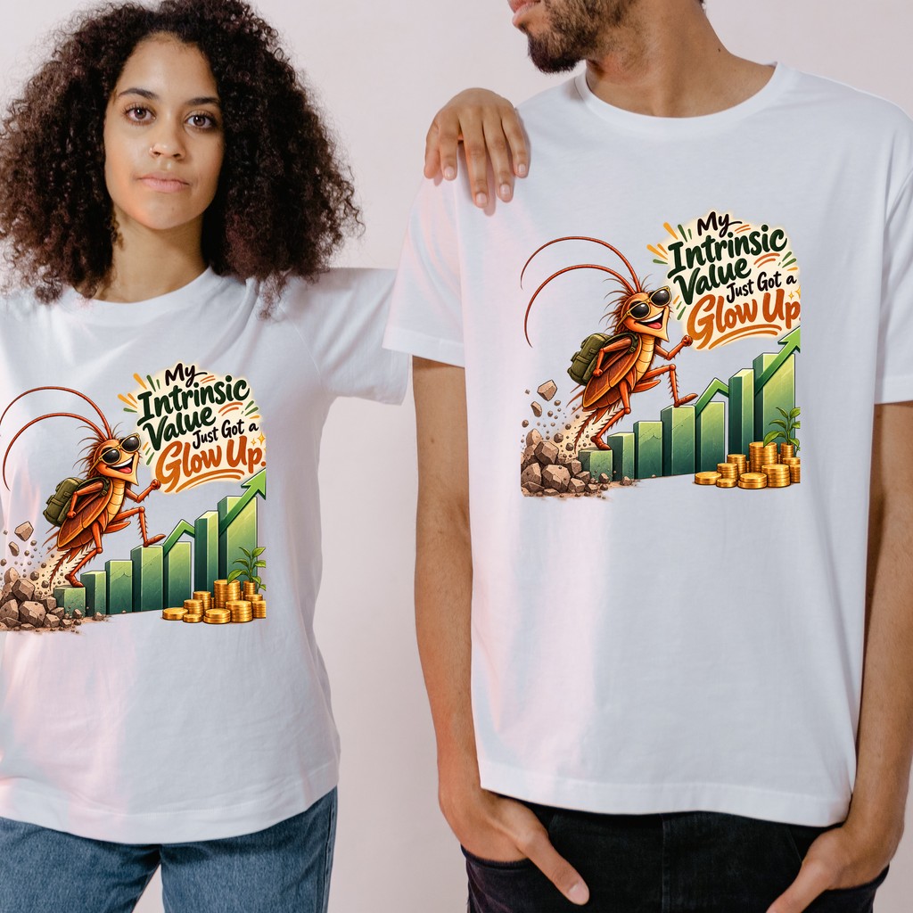 My Intrinsic Value Just Got a Glow Up Cockroach PNG | Growth Chart Roach Shirt Art, 6 Sizes, Personal Use