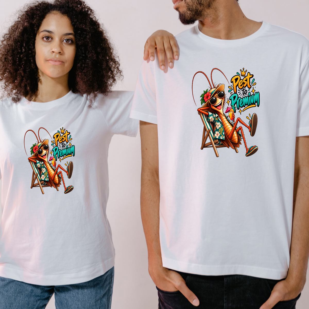 Pest to Premium Cockroach PNG | Floral Beach Chair Roach Shirt Art, 6 Sizes, Personal Use