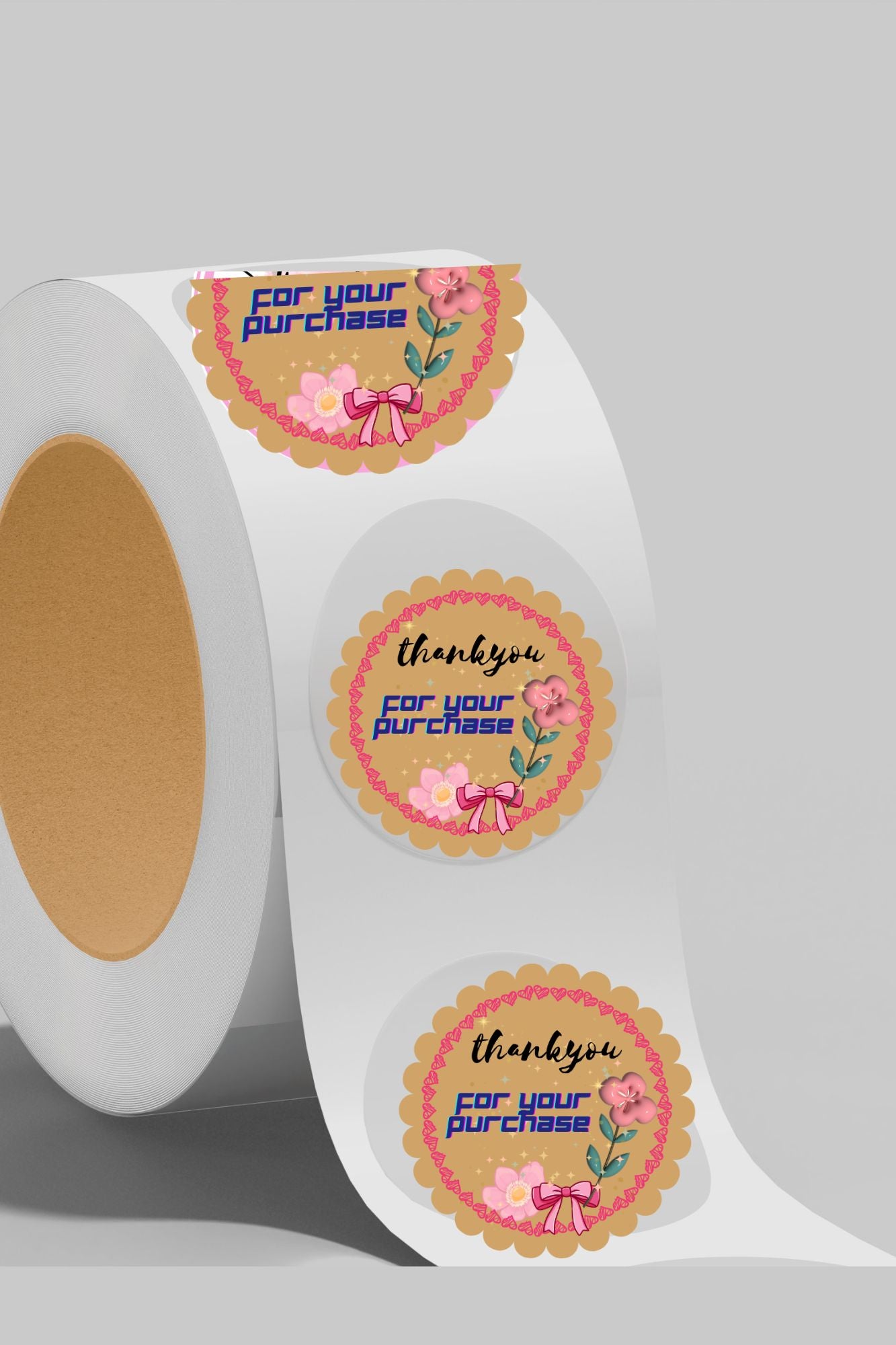 Printable Round Sticker Bundle | Thank You Stickers for Small Business | PNG + PDF Files | 1”, 1.5”, 2”, 2.5”, 3” Labels |Thank You Sticker Bundle|st2