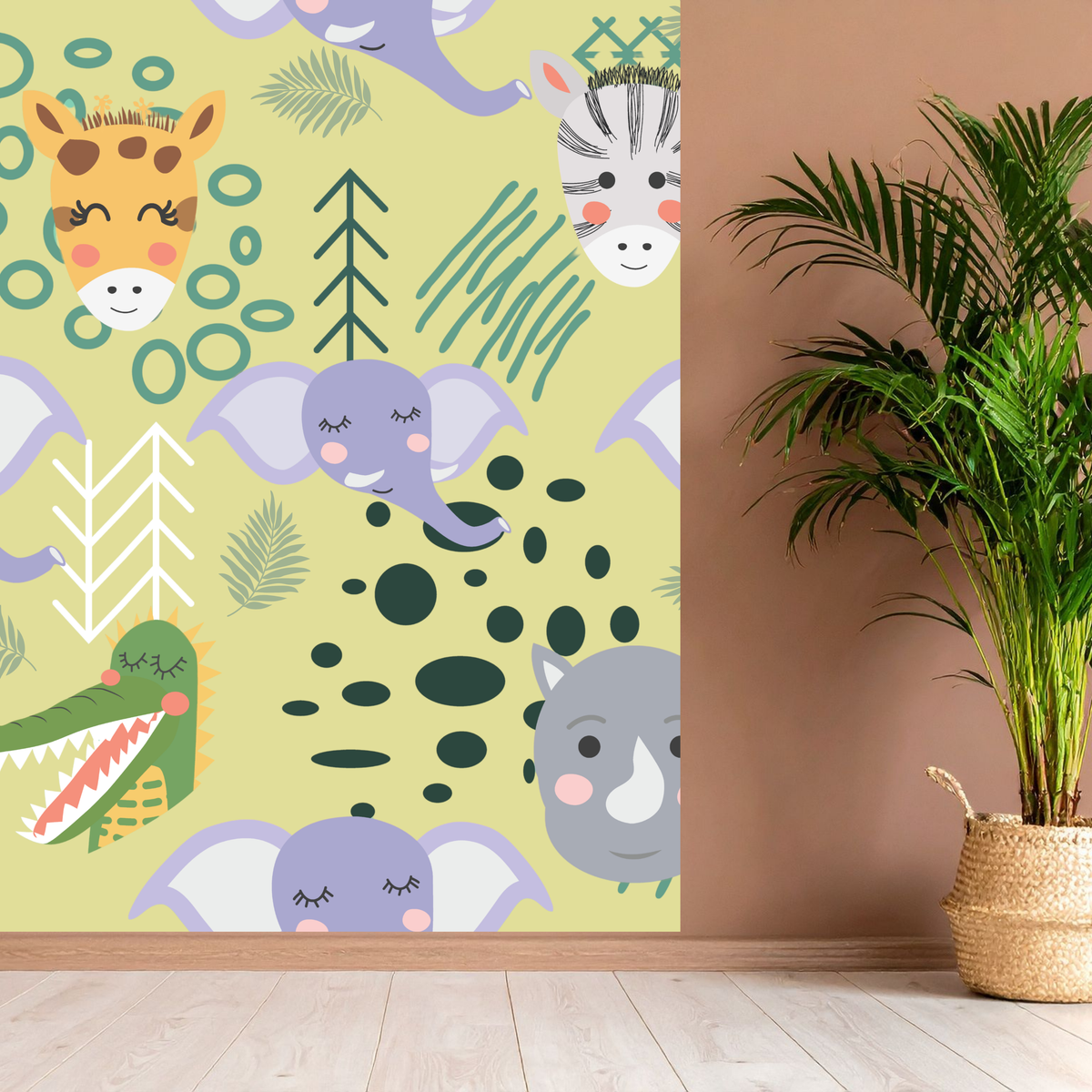 White Lavender Scandi Safari Face Animals Kids Seamless Pattern Bundle 10 Colourways Commercial Use - Digital Paper POD Etsy Scandi Nursery Fabric Boho Elephant Safari Merchandise