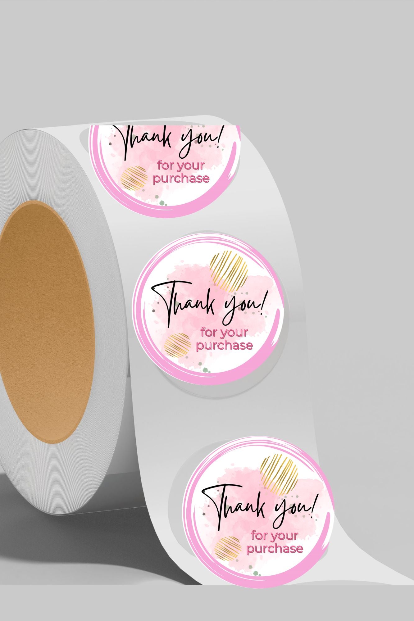 Commercial use Printable Round Sticker Bundle | Thank You Stickers for Small Business | PNG + PDF Files | 1”, 1.5”, 2”, 2.5”, 3” Labels |Thank You Sticker Bundle|st1c