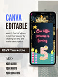 Commercial use NATURE THEME Editable Birthday Video Invitation | Canva Pro Template | Woodland Kids Party Invite | Instant Download|ki8c
