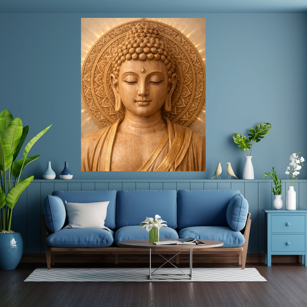 Lord Buddha Printable Wall Art, Zen Buddha Poster, Meditation Room Decor, Buddhist Wall Hanging, Spiritual Digital Download, Peaceful Home Decor|sp92
