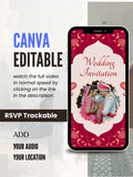 WI0005C-Commercial Use HINDU WEDDING Invitation Video Template | Editable Indian Wedding Invite | Canva pro Digital Wedding Invitation | Luxury Save the Date | Wedding Video